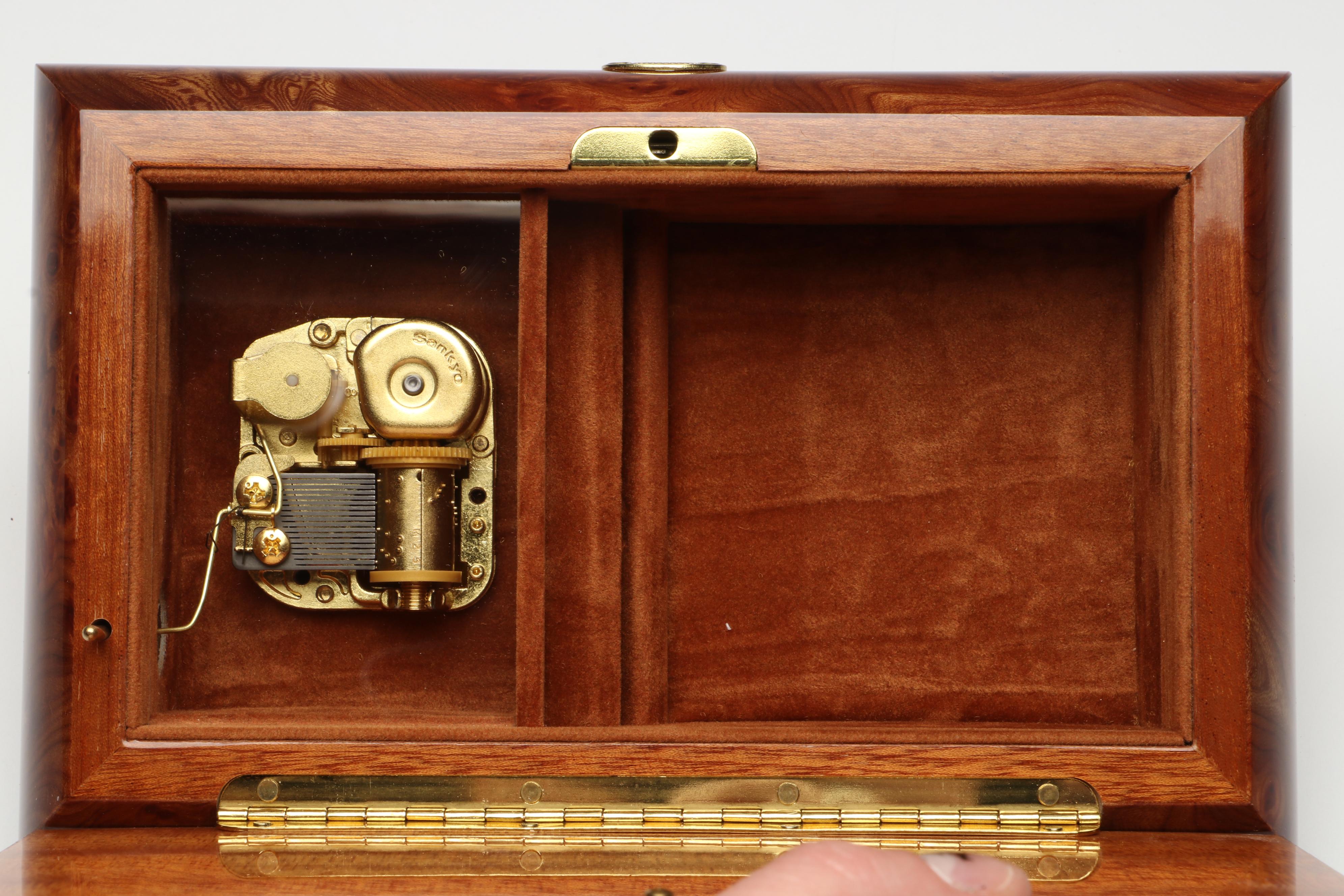 Porter "Unforgettable" Italian Inlaid Wooden Music Box