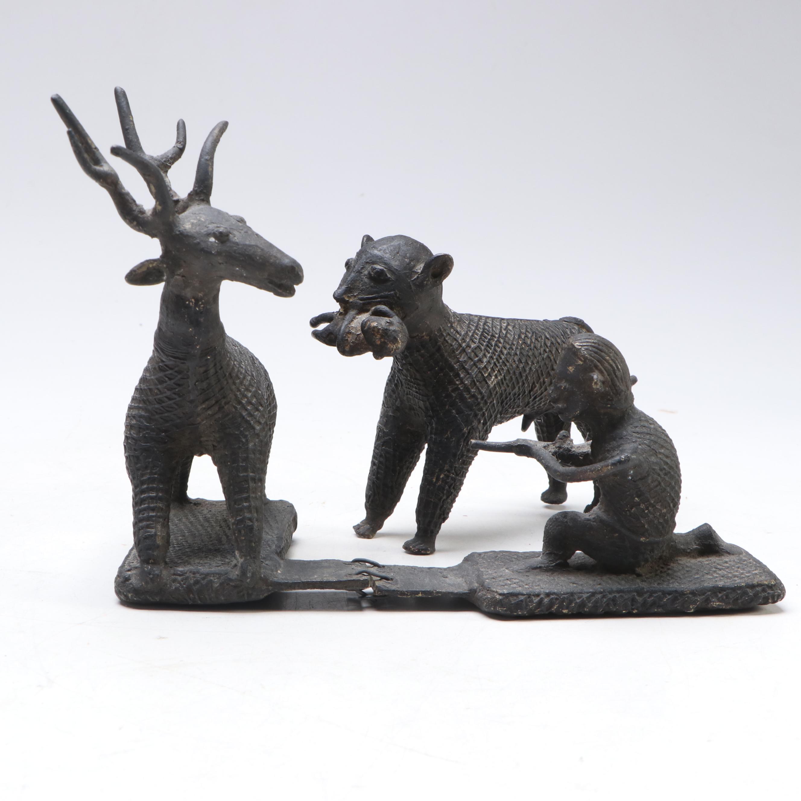 Indian Lost Wax Dhokra Brass Figures