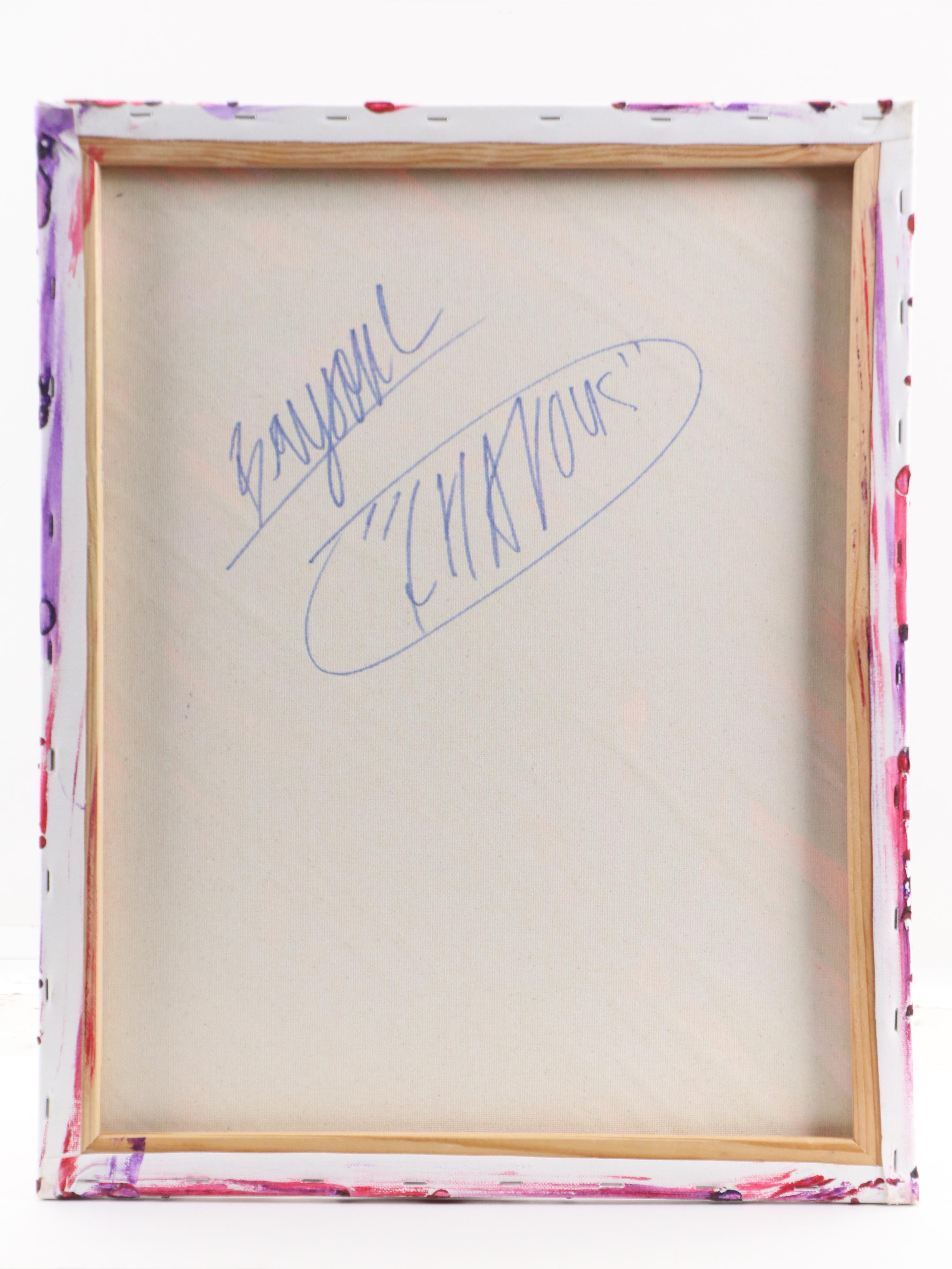 Bryson C. Abstract Face Acrylic Painting, Circa 2025