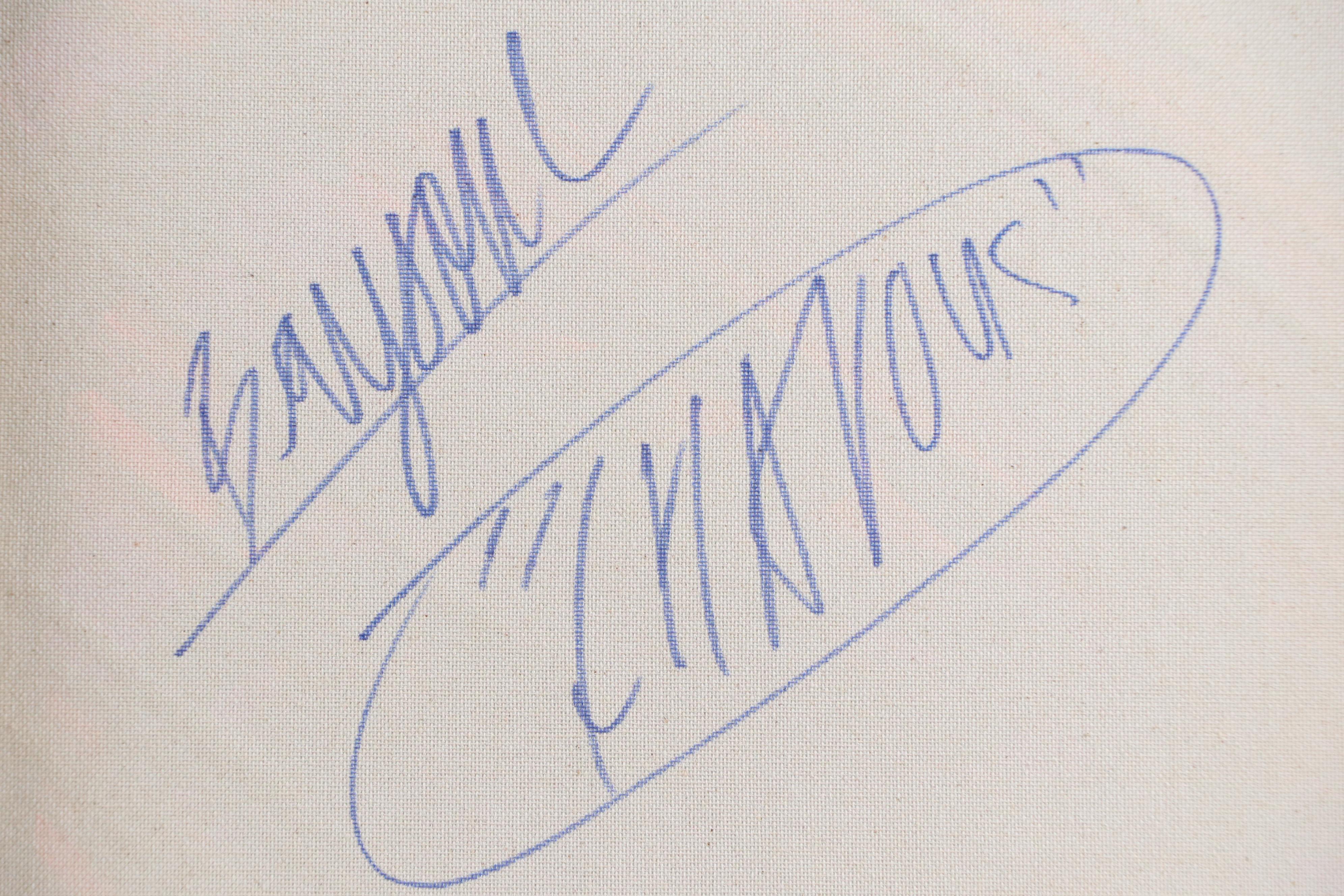 Bryson C. Abstract Face Acrylic Painting, Circa 2025