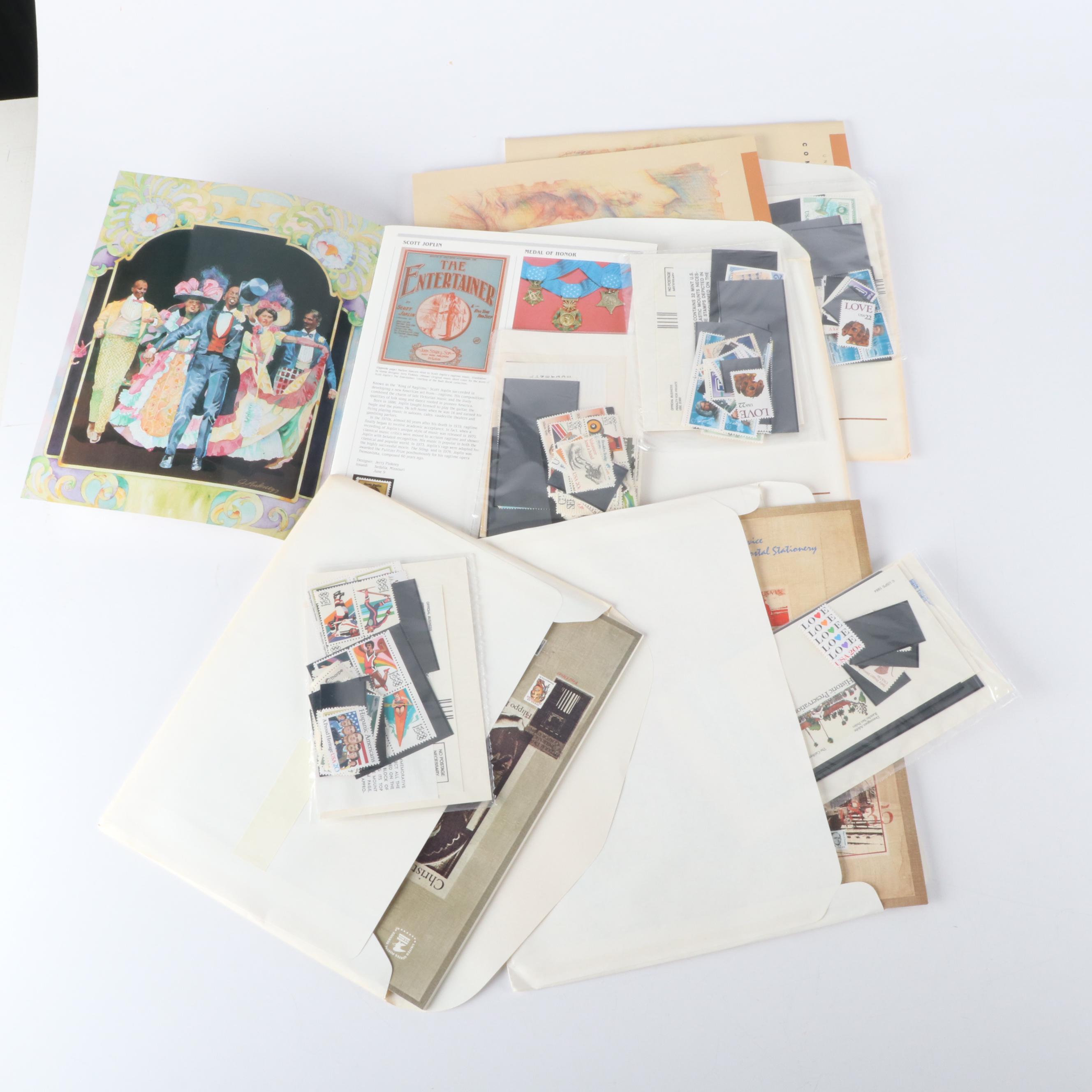 Thirty-Six USPS Postage Stamp Mint Sets, 1973 to 1987