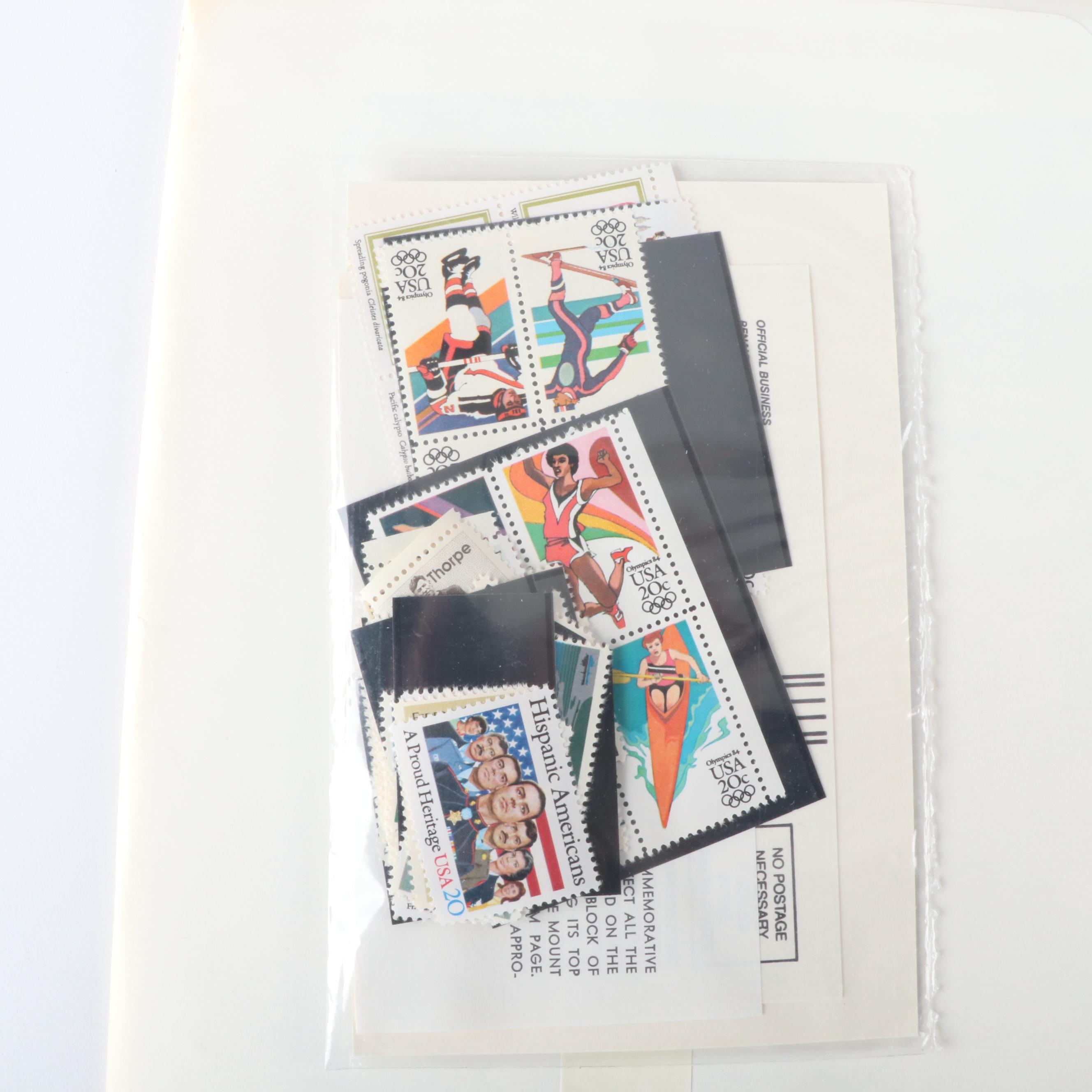 Thirty-Six USPS Postage Stamp Mint Sets, 1973 to 1987