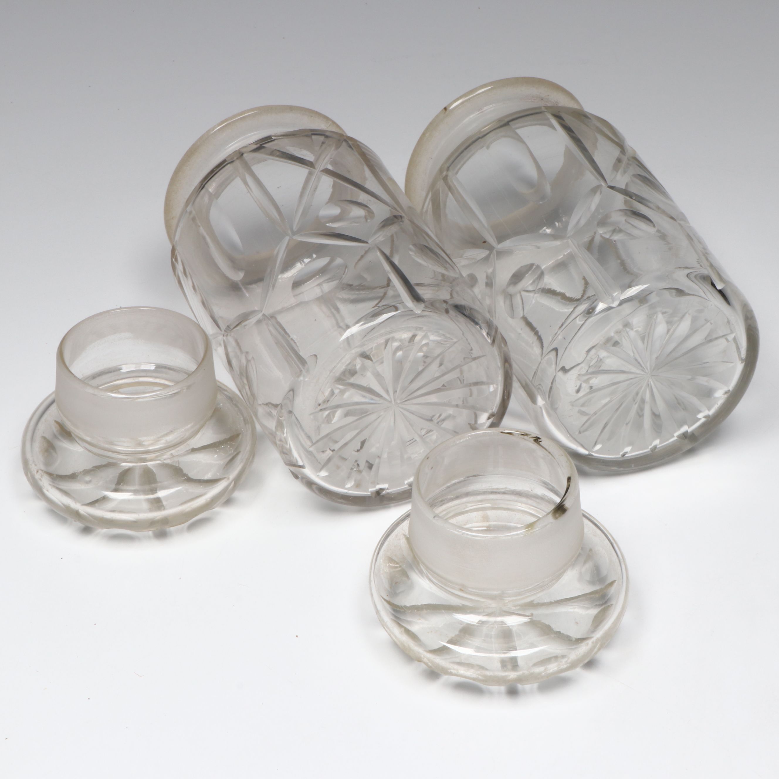 Shaw & Fisher Sheffield Silver Plate Condiment Caddy with Glass Jars