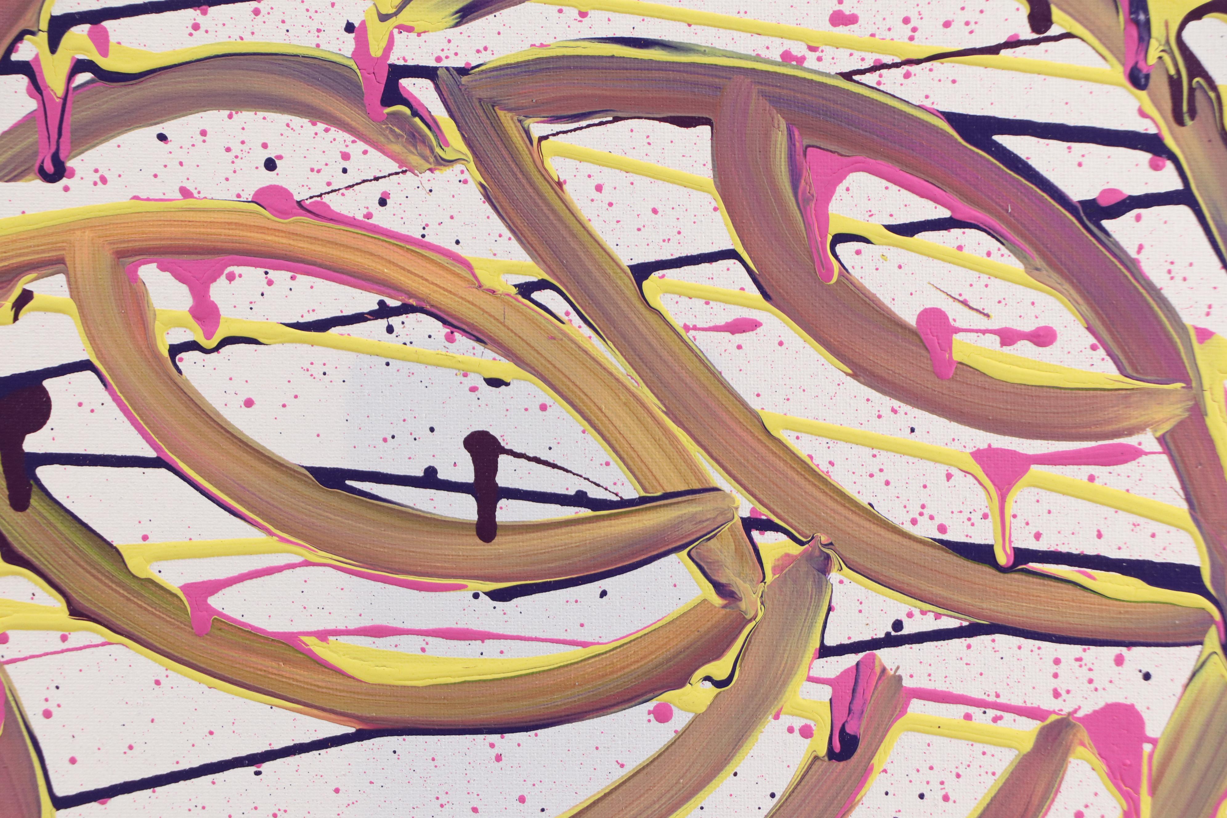 Bryson C. Abstract Face Acrylic Painting, Circa 2025