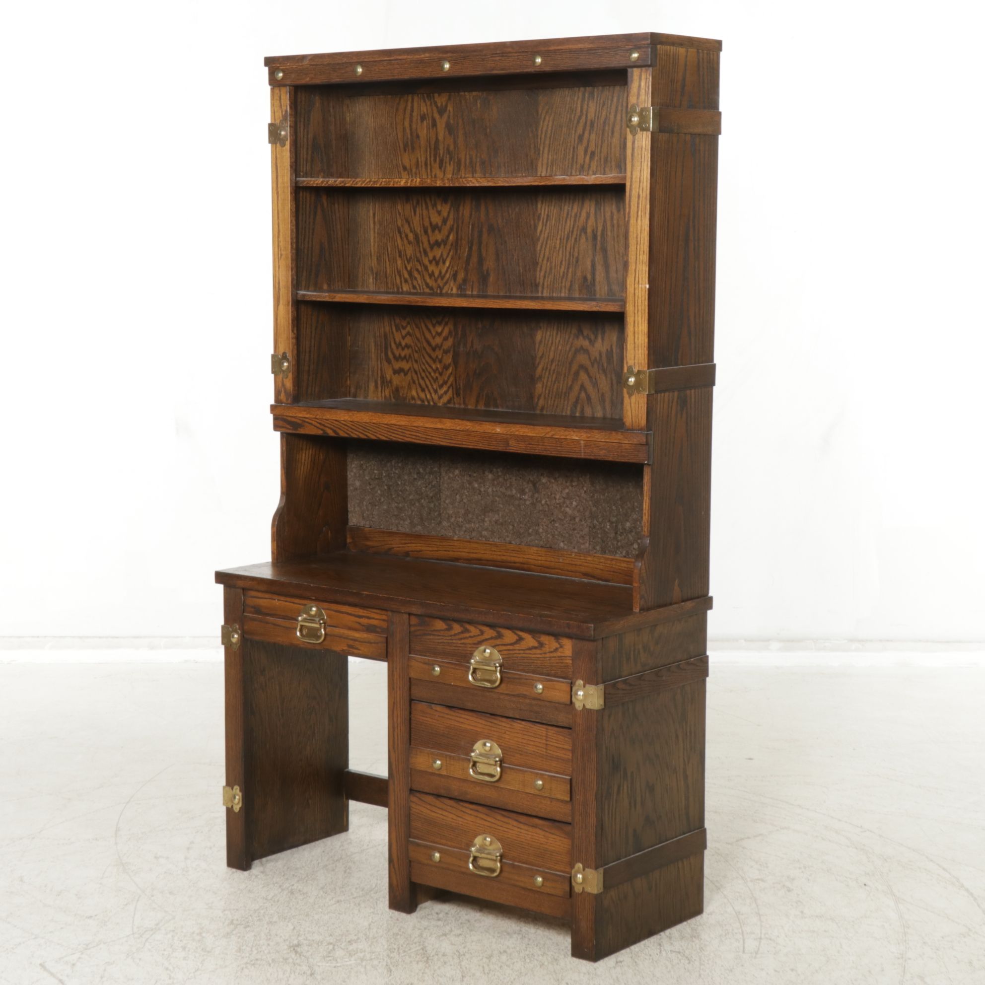 Glick's Furniture Desk and Bookcase Hutch, Late 20th Century