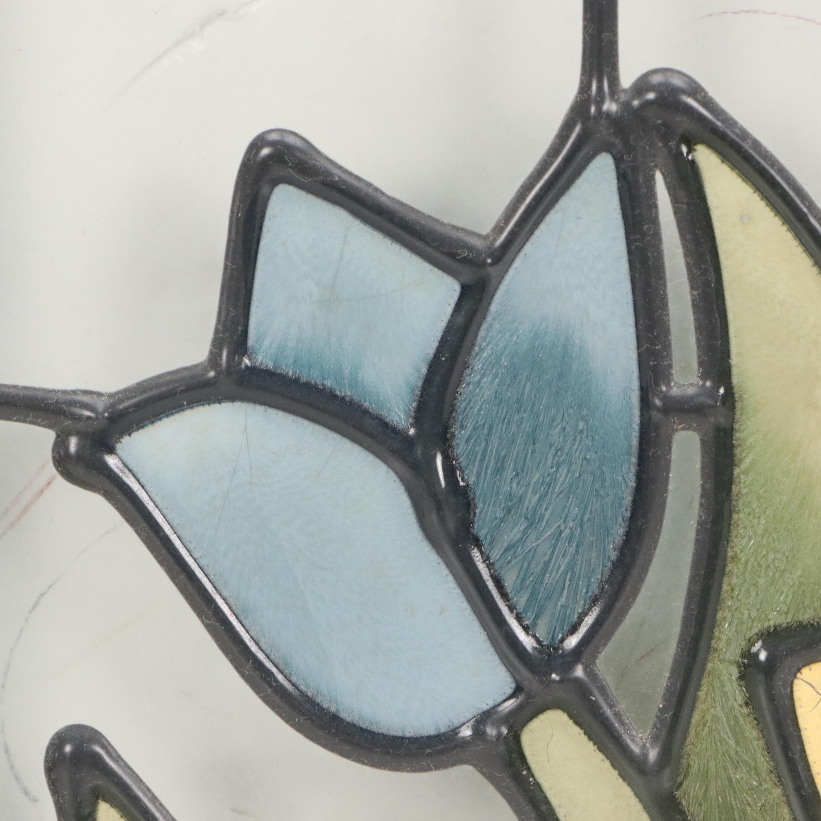 Stained Glass Window Panel of Tulip Bouquet