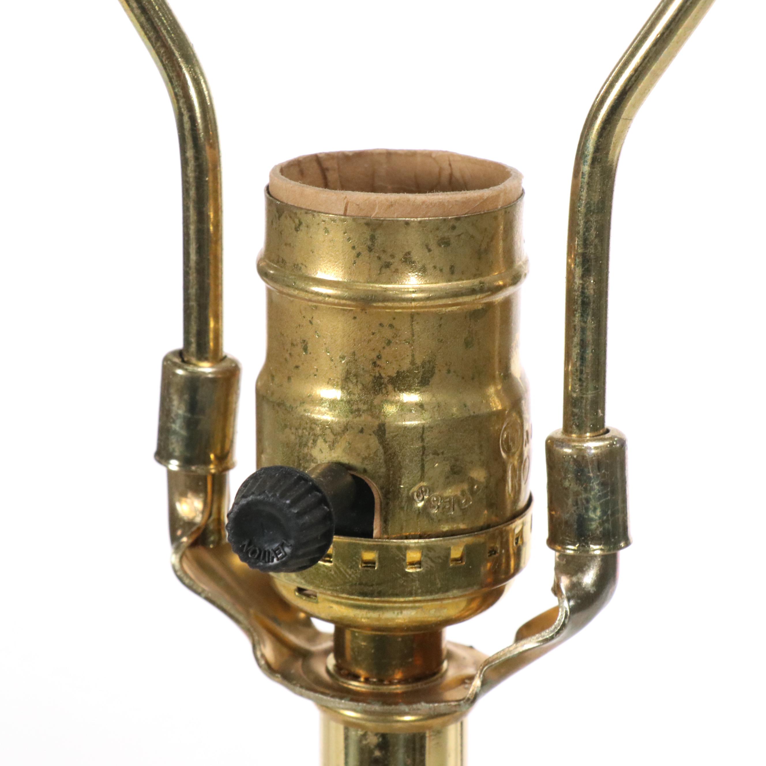 Pilgrim Glass Cranberry Ruffles Murano Style Glass Table Lamps