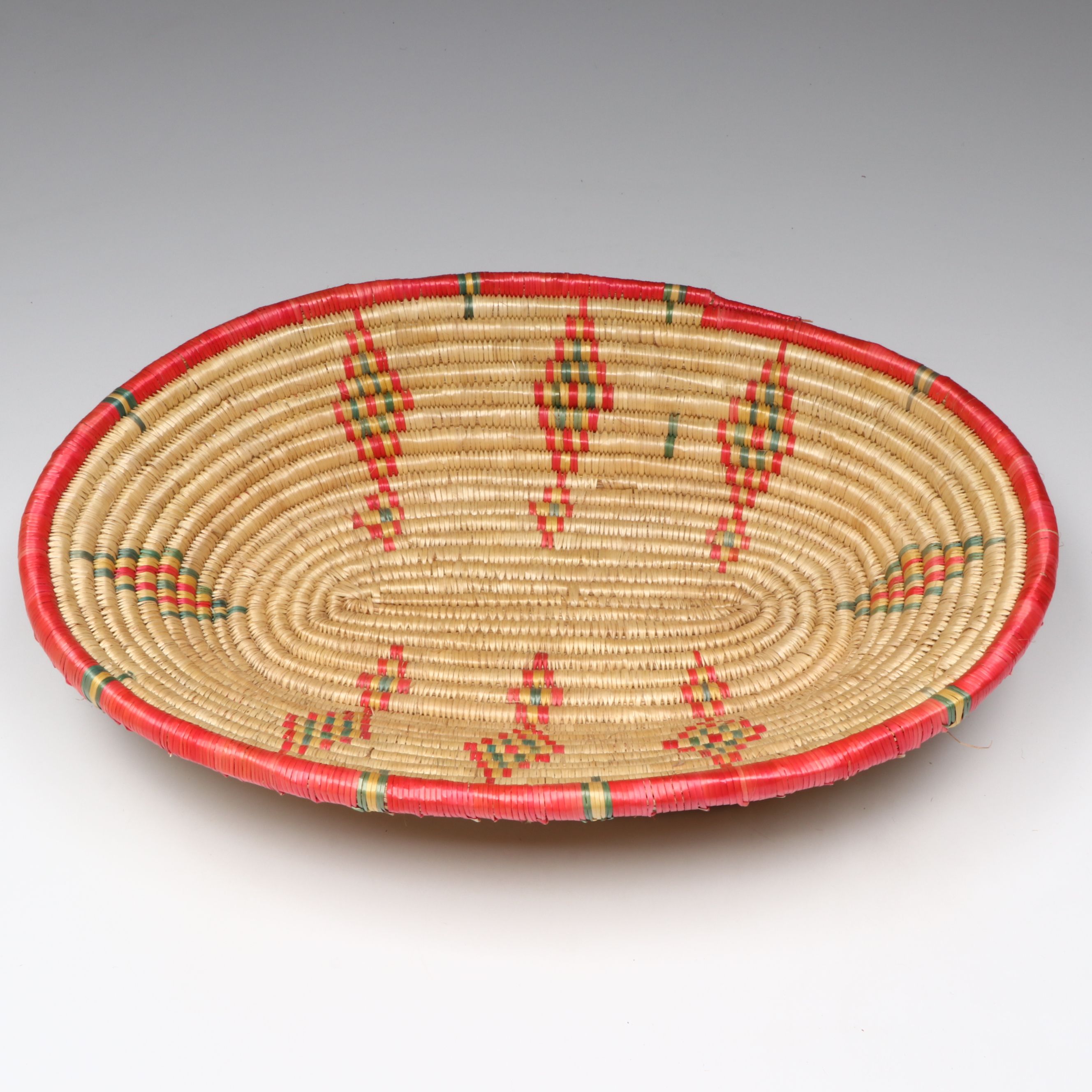 Ethiopian Oromo Peoples Polychrome Food Dishes and Other Plant Fiber Baskets