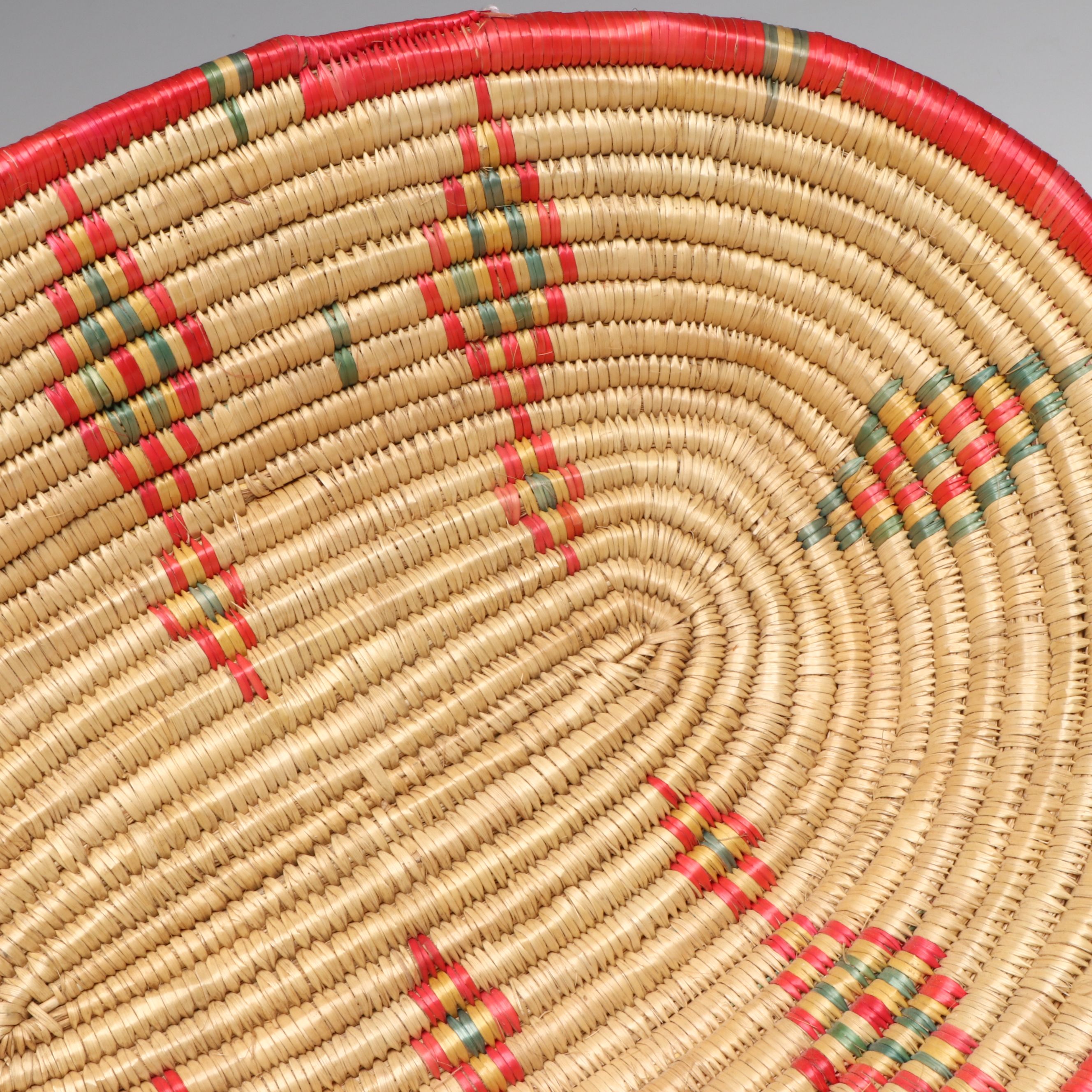 Ethiopian Oromo Peoples Polychrome Food Dishes and Other Plant Fiber Baskets