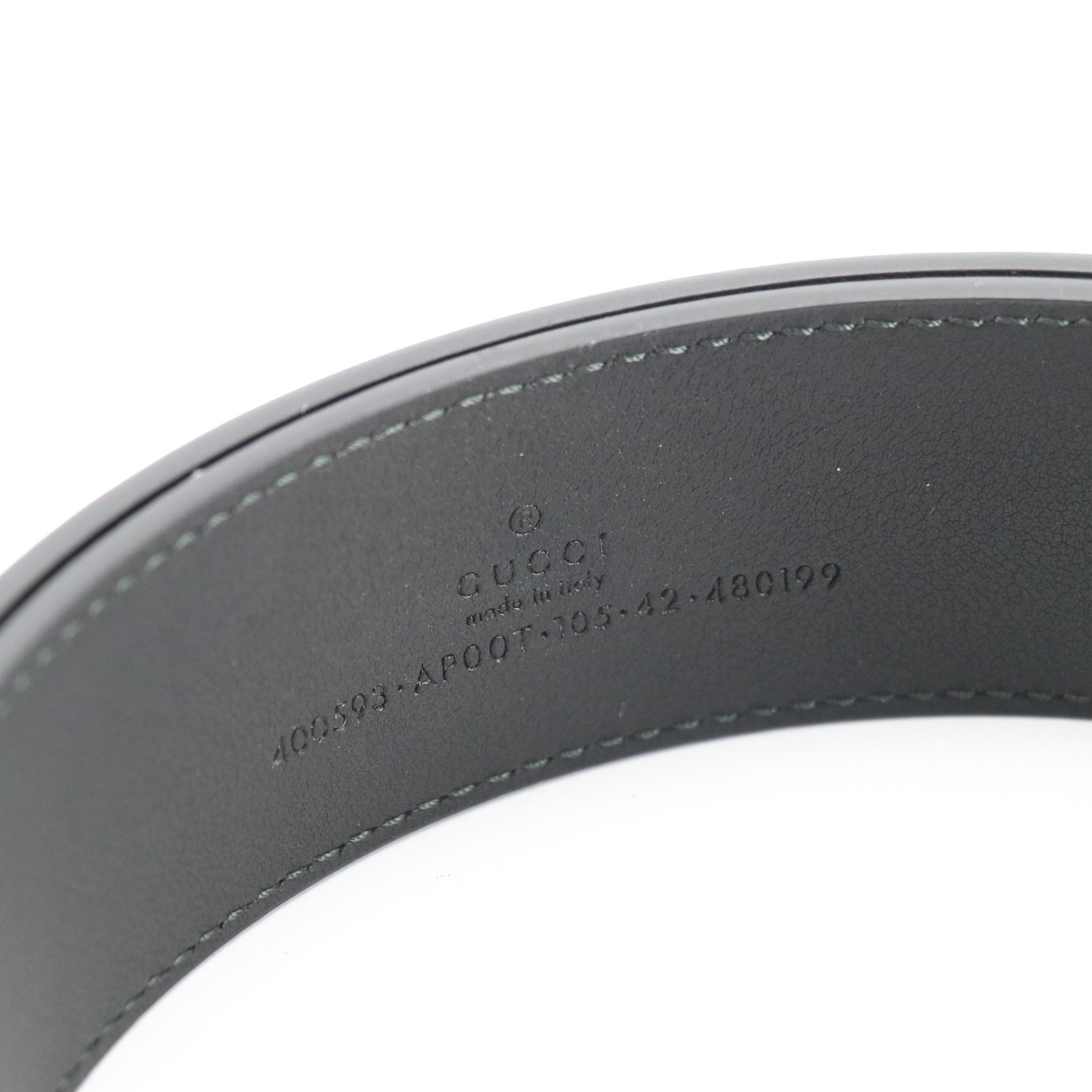 Gucci GG Marmont Black Calfskin Leather Belt