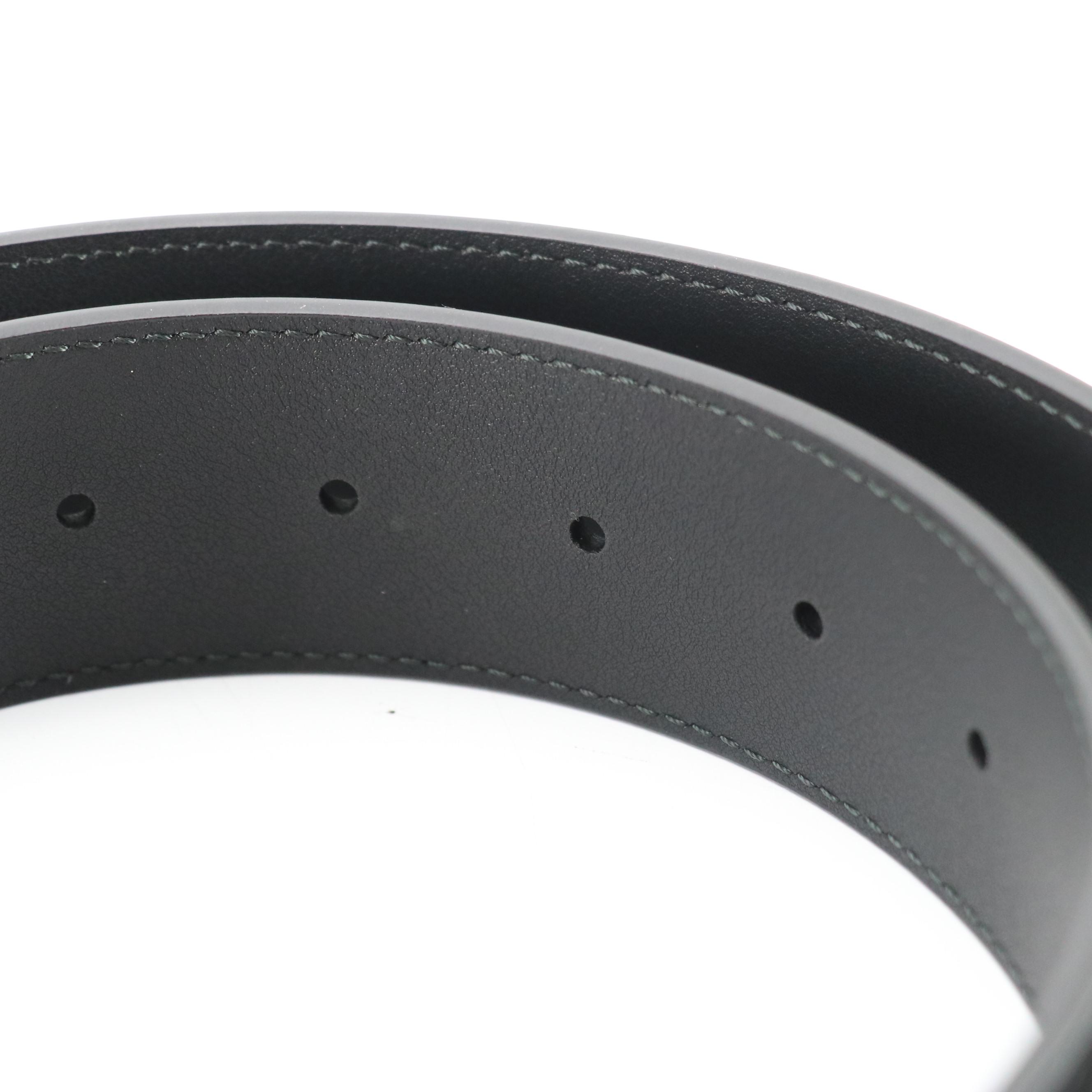 Gucci GG Marmont Black Calfskin Leather Belt