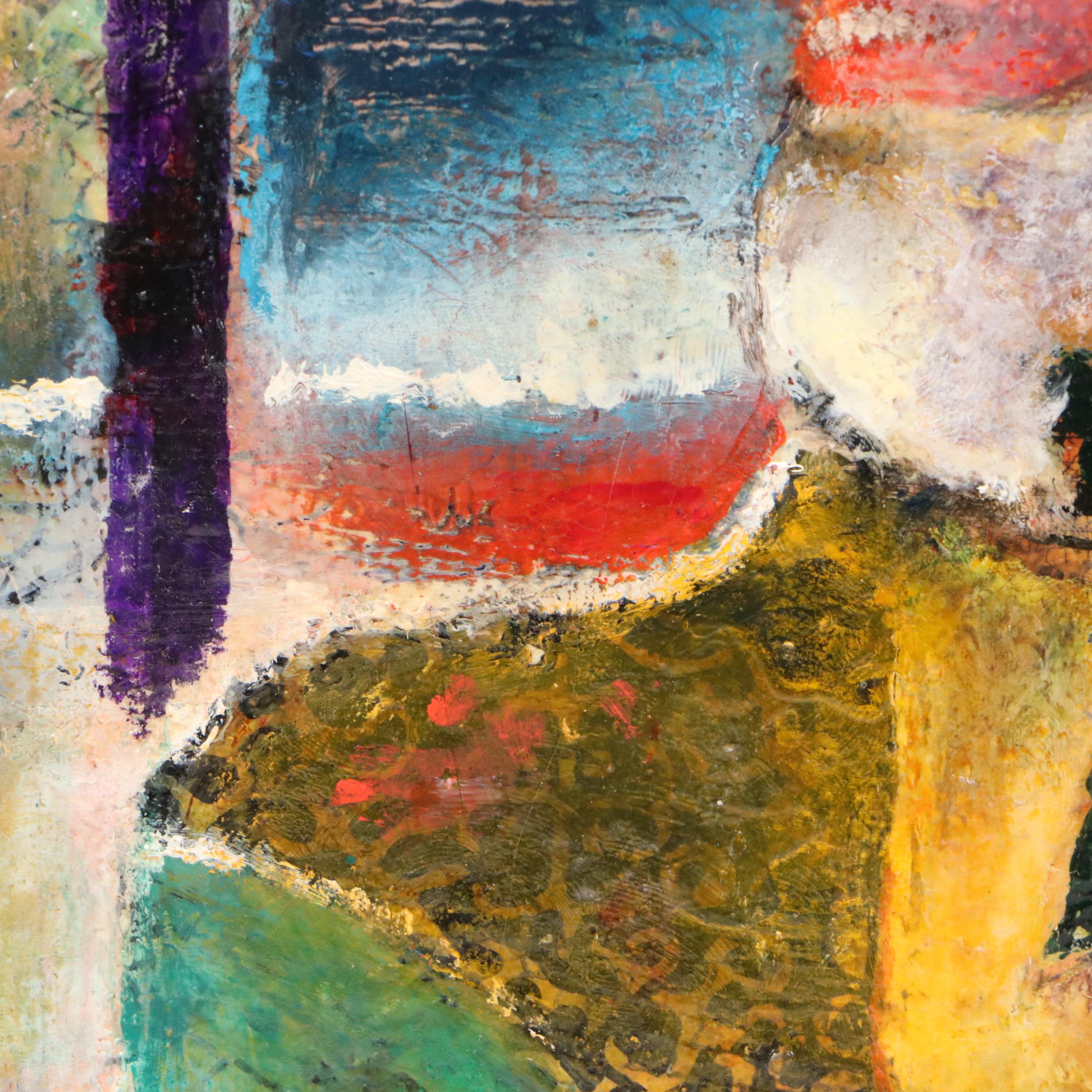 Nikolay Manuylov "Kuk" Surreal Oil Painting with Two Figures, Mid-20th Century