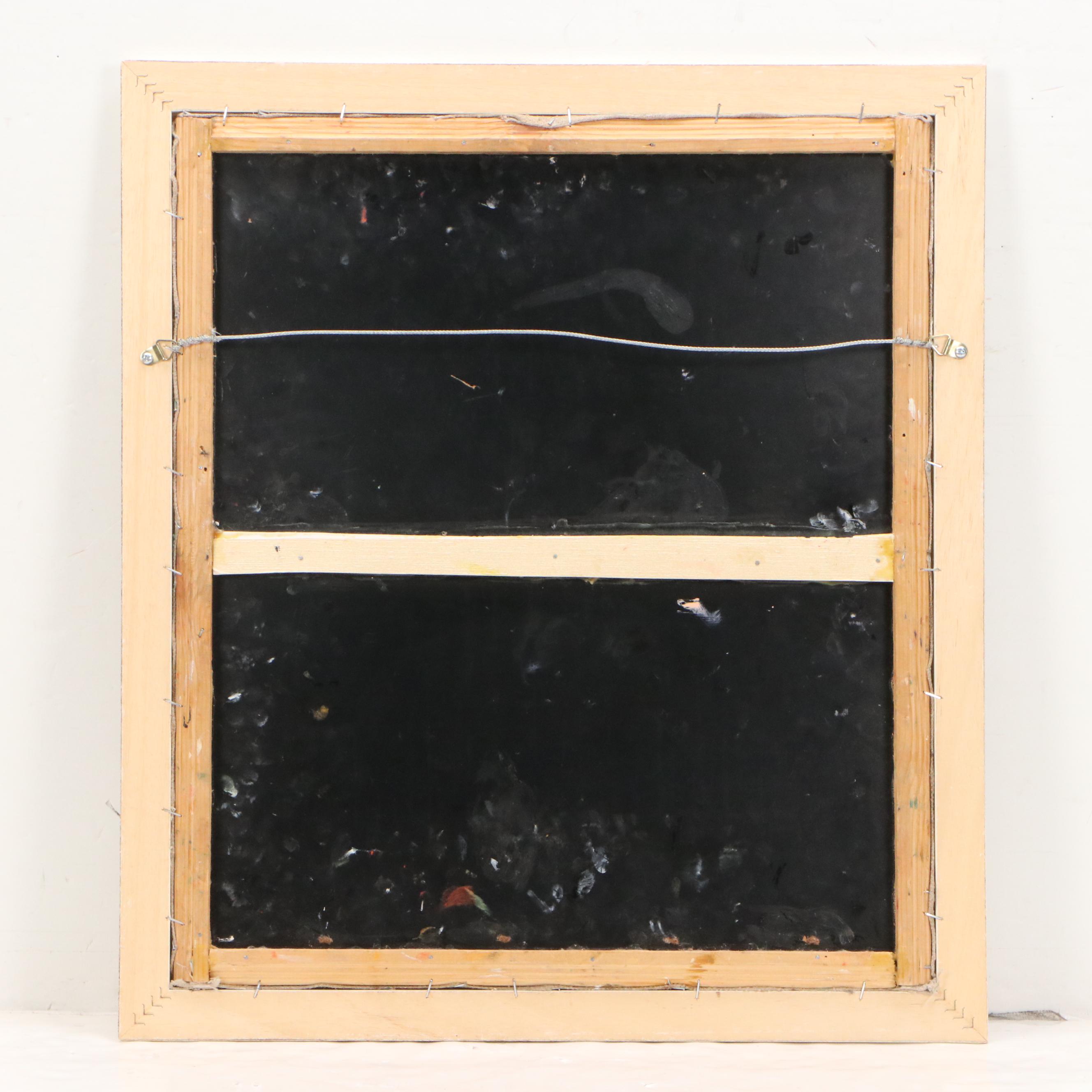 Nikolay Manuylov "Kuk" Surreal Oil Painting with Two Figures, Mid-20th Century