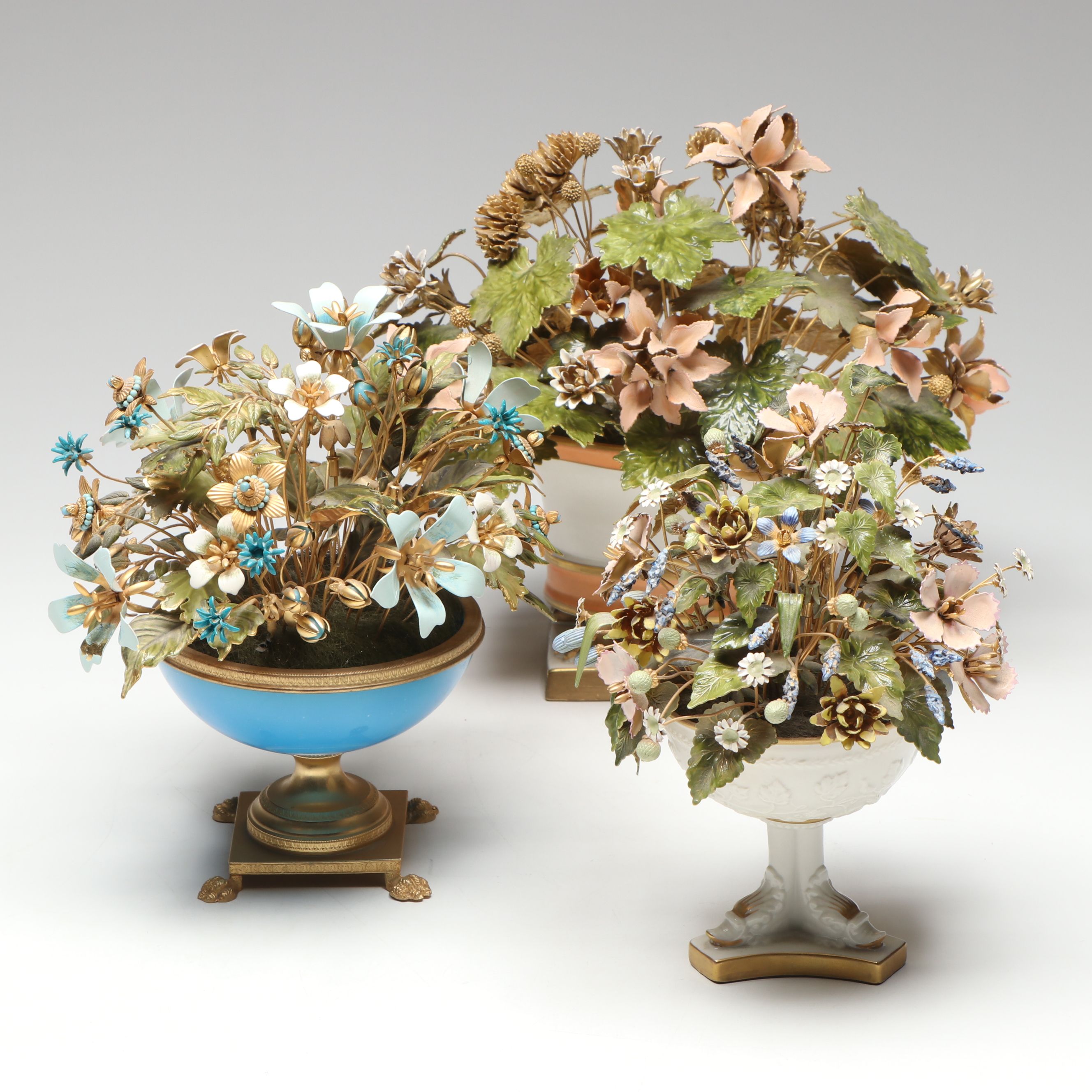 Porcelain and Enamel Bouquets