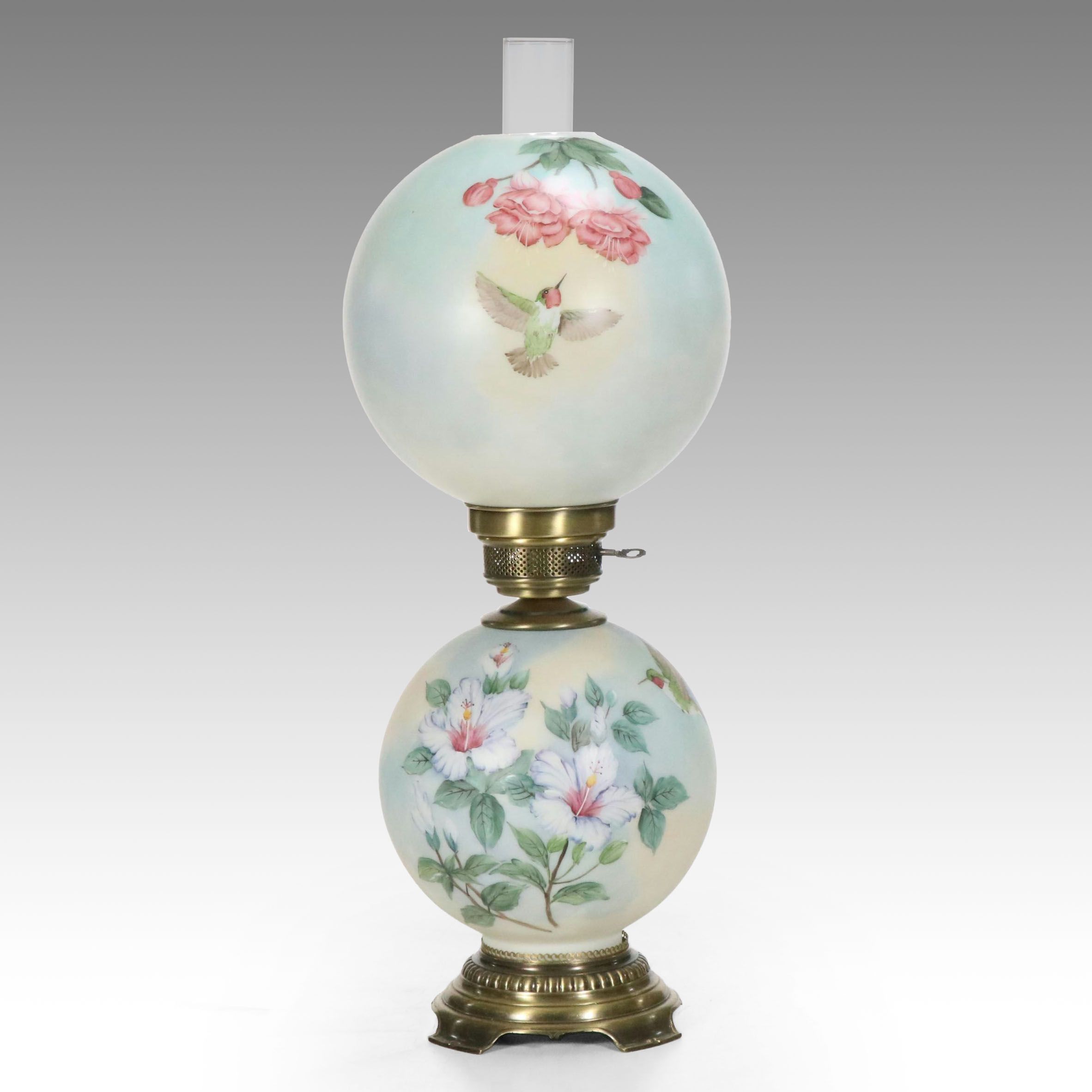 Karen Rogers Hand-Painted Gone with the Wind Style Table Lamp