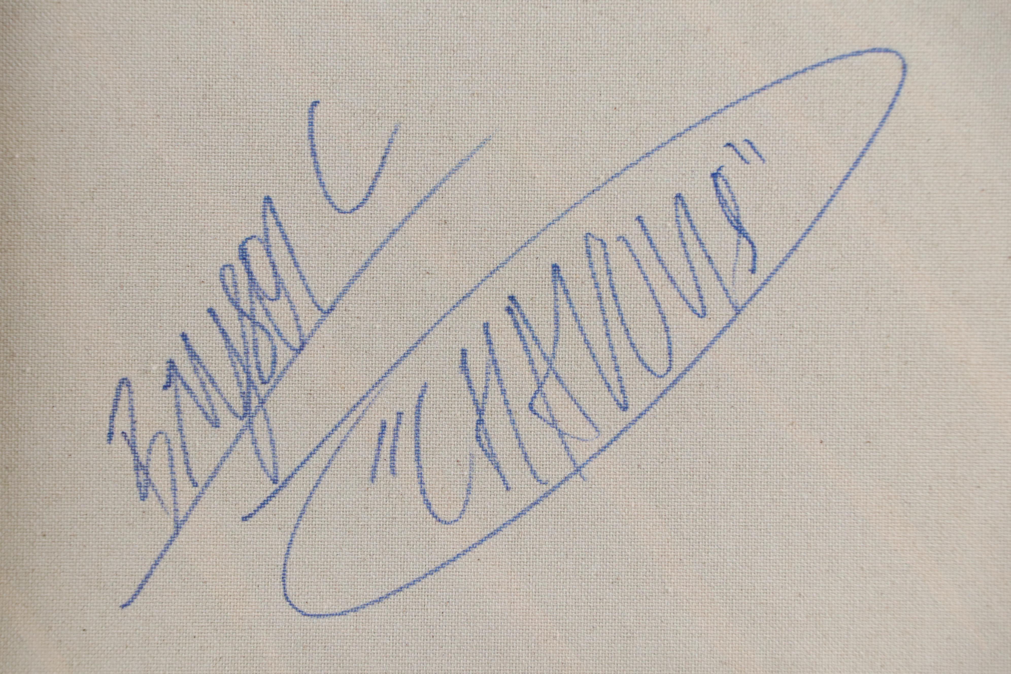 Bryson C. Abstract Face Acrylic Painting, Circa 2025