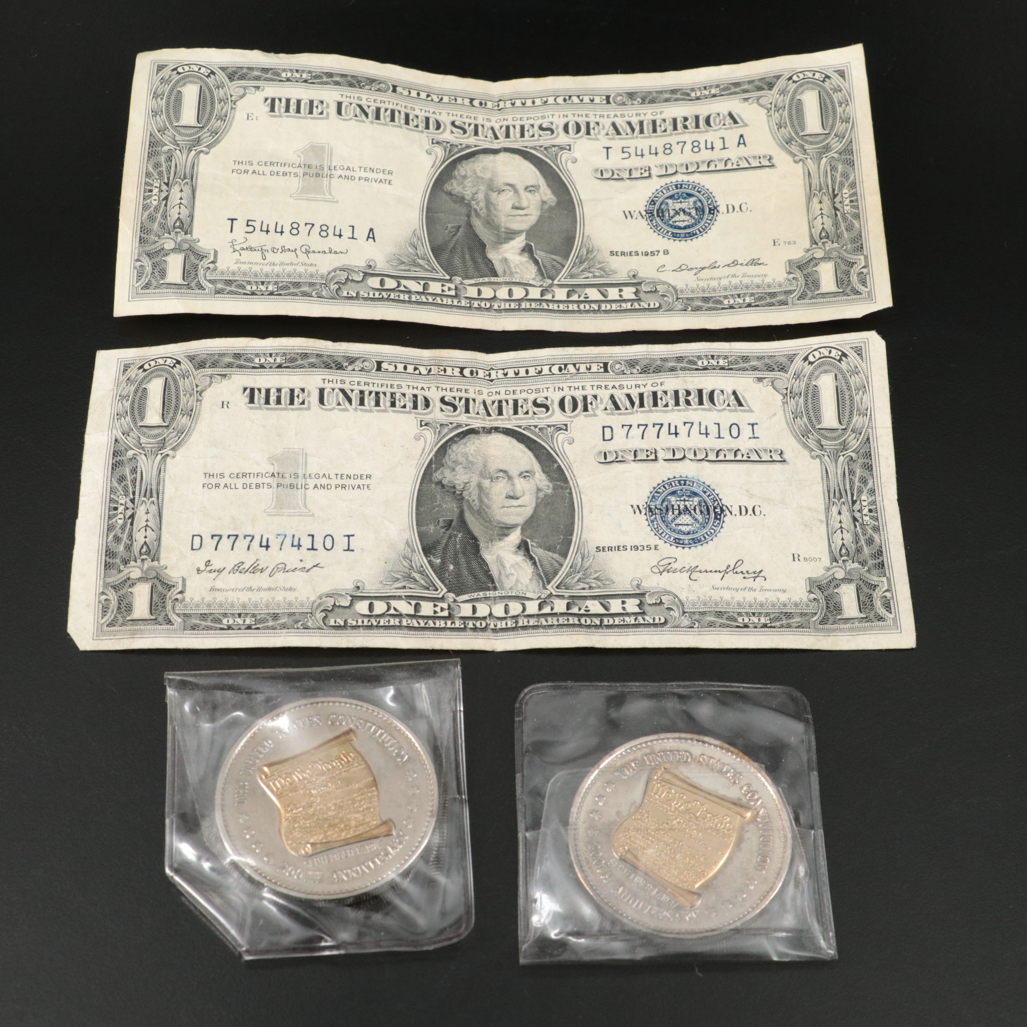 105 Kennedy Half Dollars, Including Silver Clad, Silver Certificates, and More