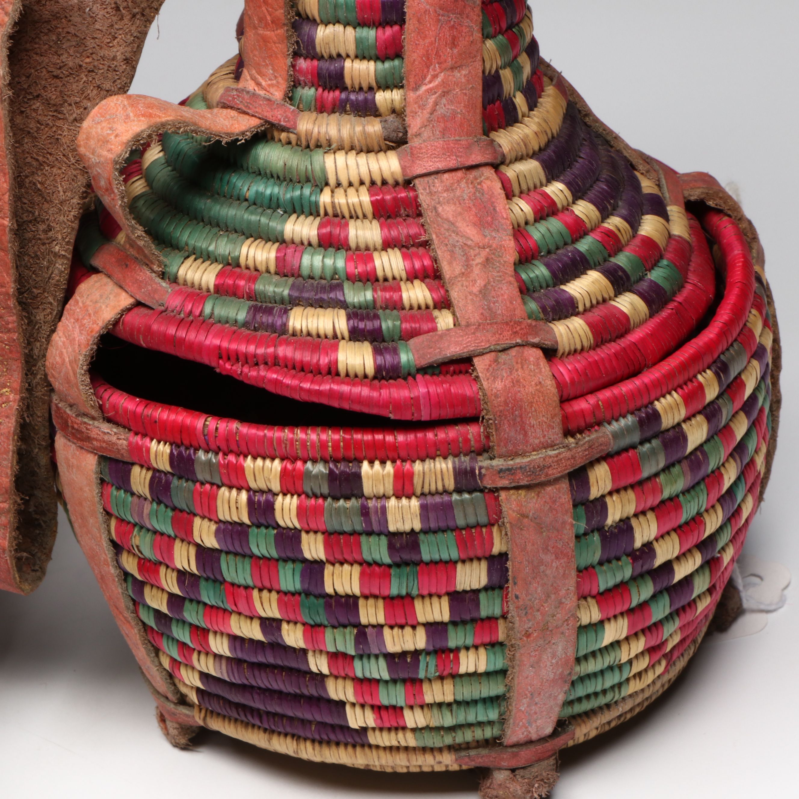 Ethiopian Jewish Falasha People Lidded Hanging Baskets