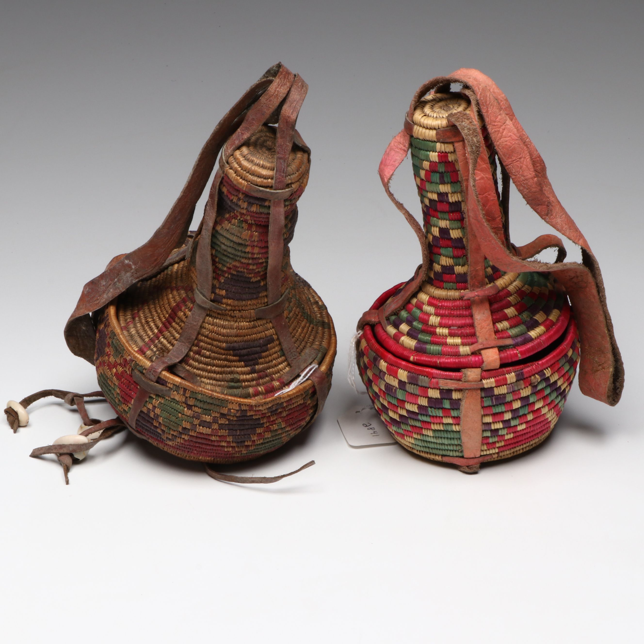 Ethiopian Jewish Falasha People Lidded Hanging Baskets