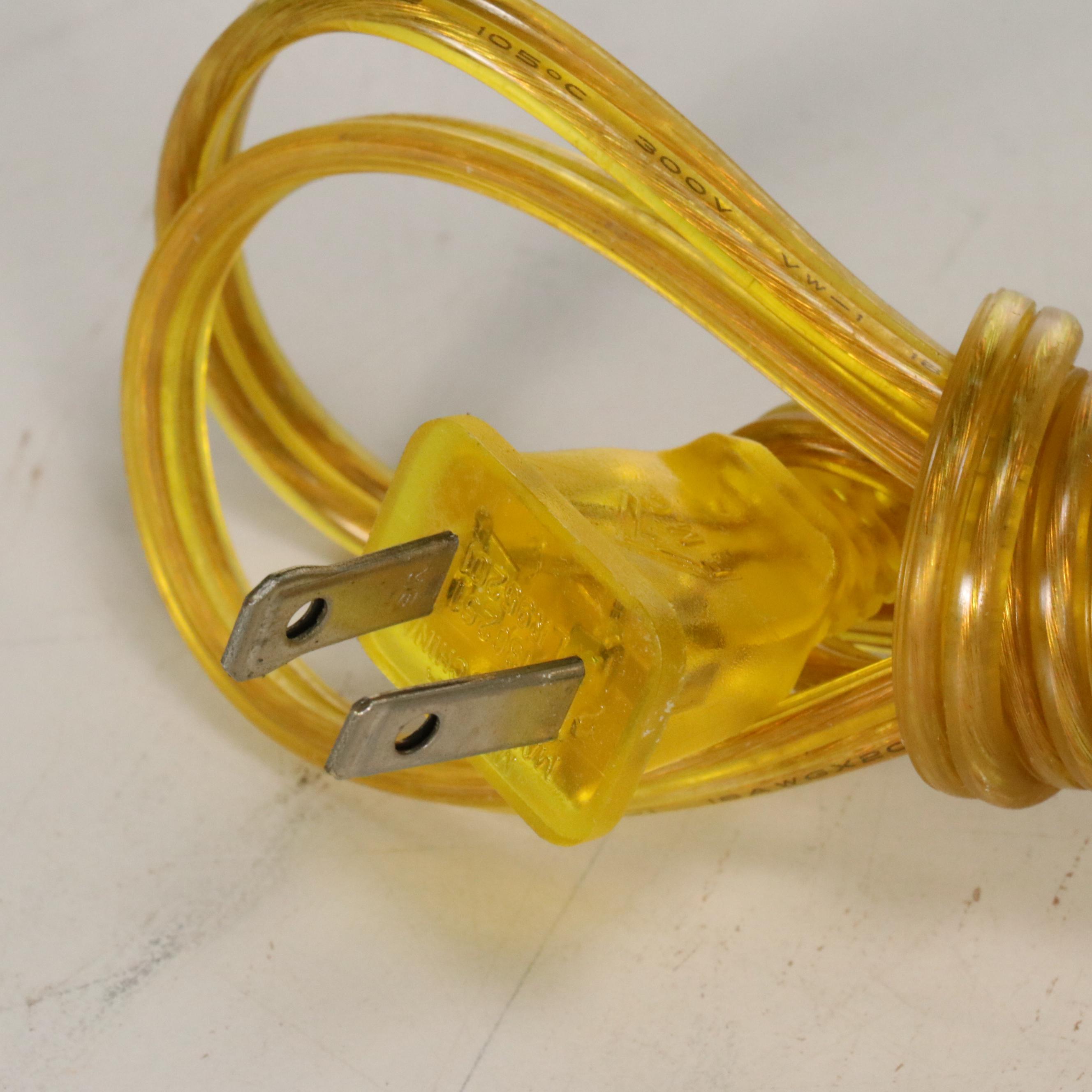 Pilgrim Green Ruffles Murano Style Glass Table Lamps