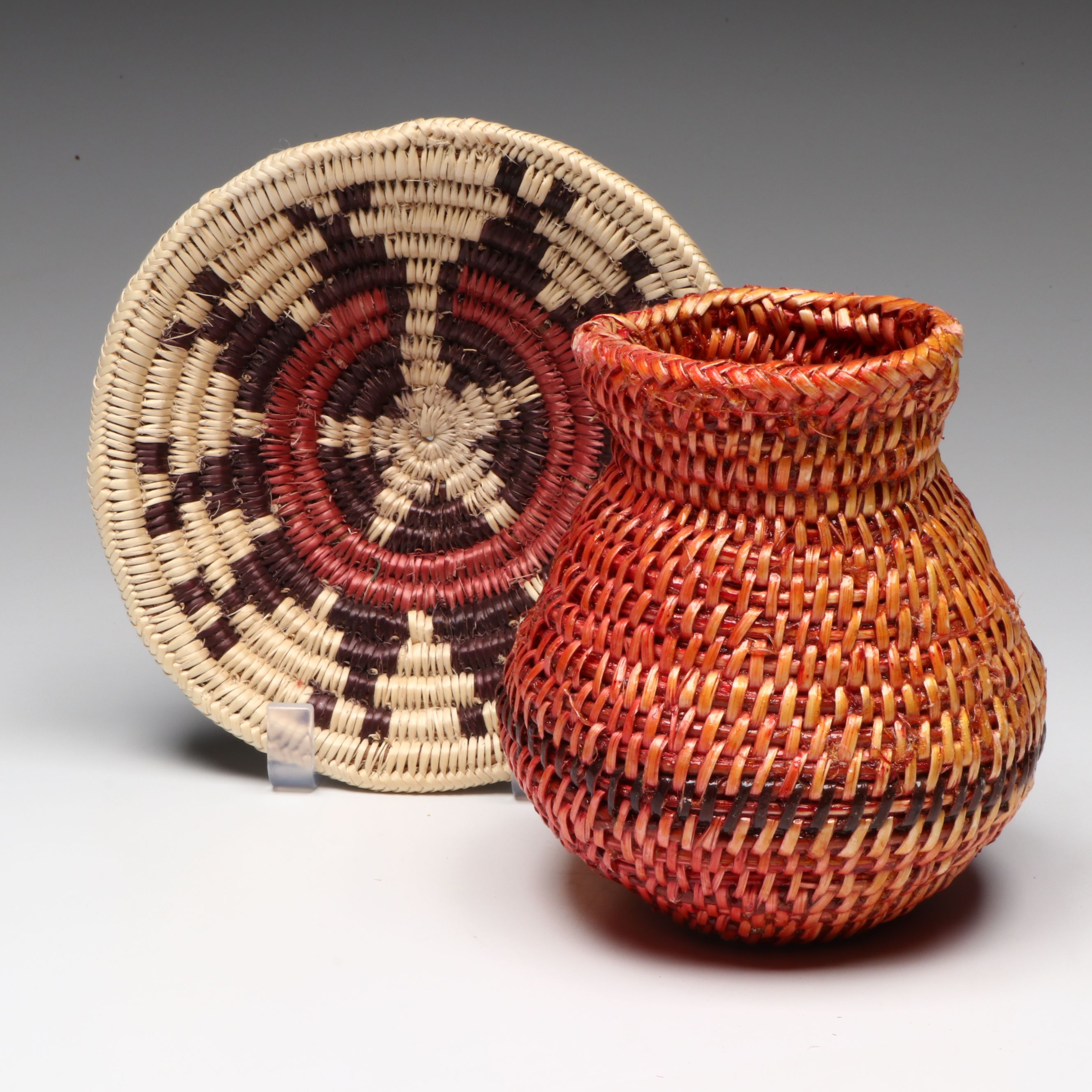 Mary King and Other Navajo Artisan Woven Sumac Baskets
