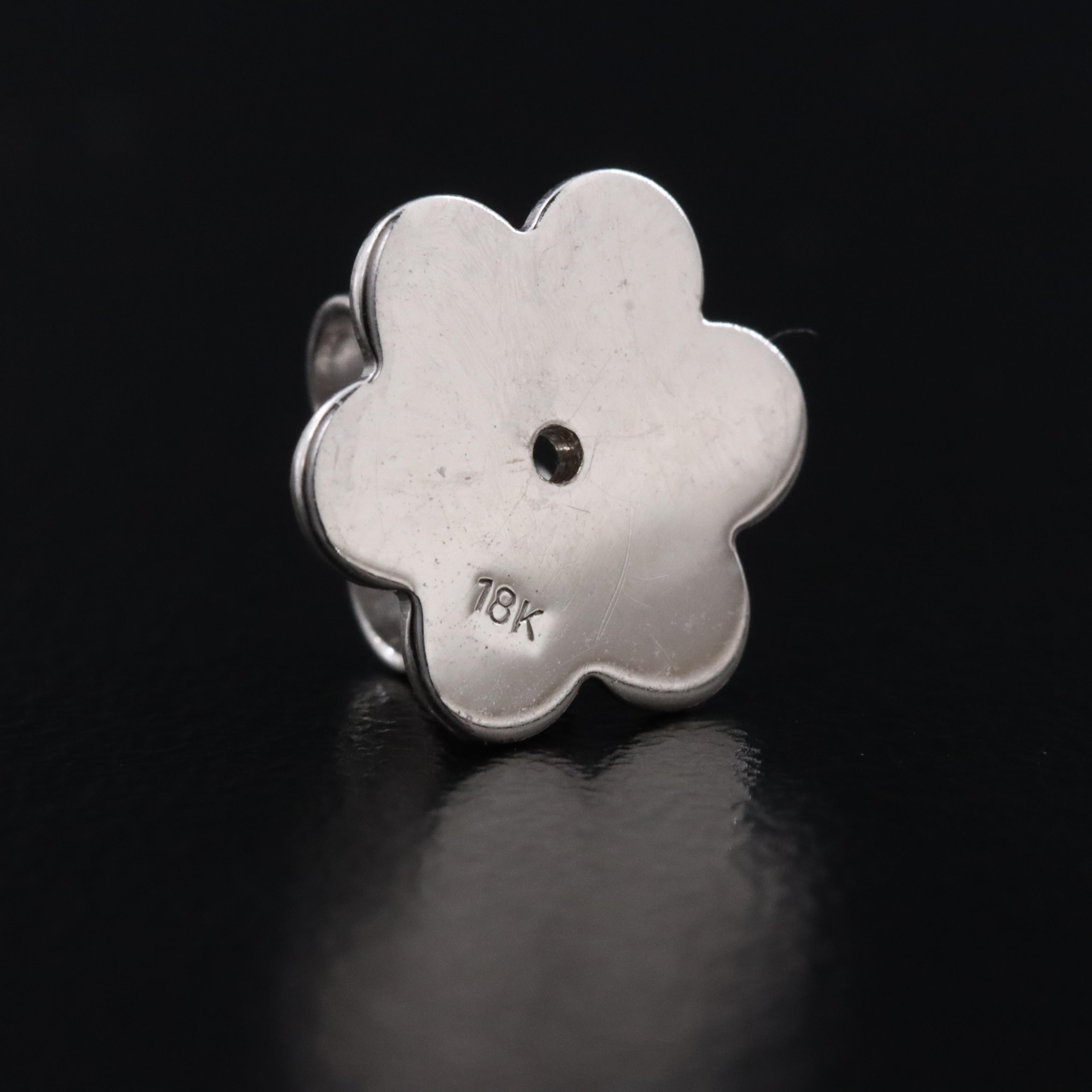 18K 17.25 CTW Fancy Black Diamond Stud Earrings with Diamond Accents