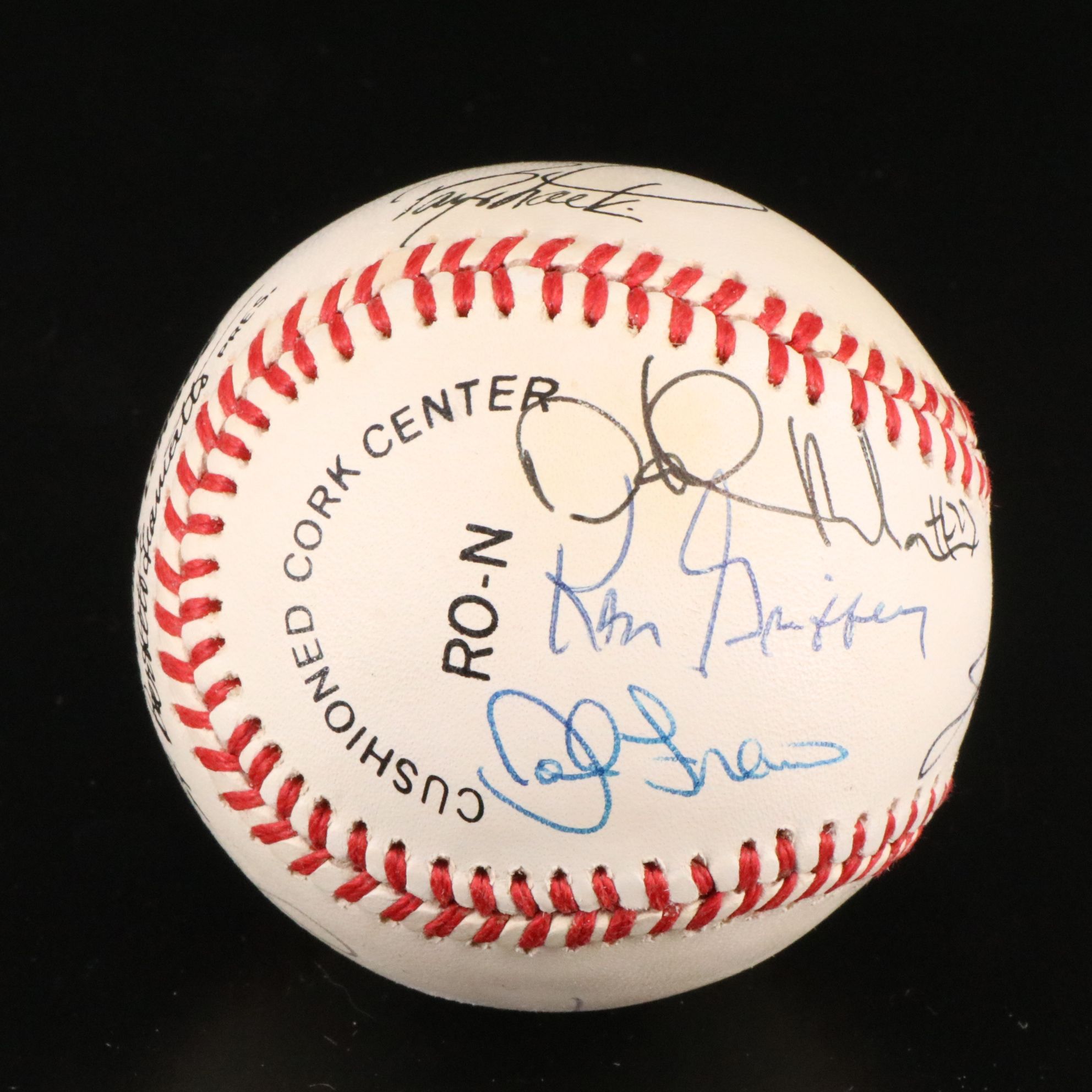 Pete Rose, Barry Larkin, Tony Perez, Joe Nuxhall, and More Signed Baseball