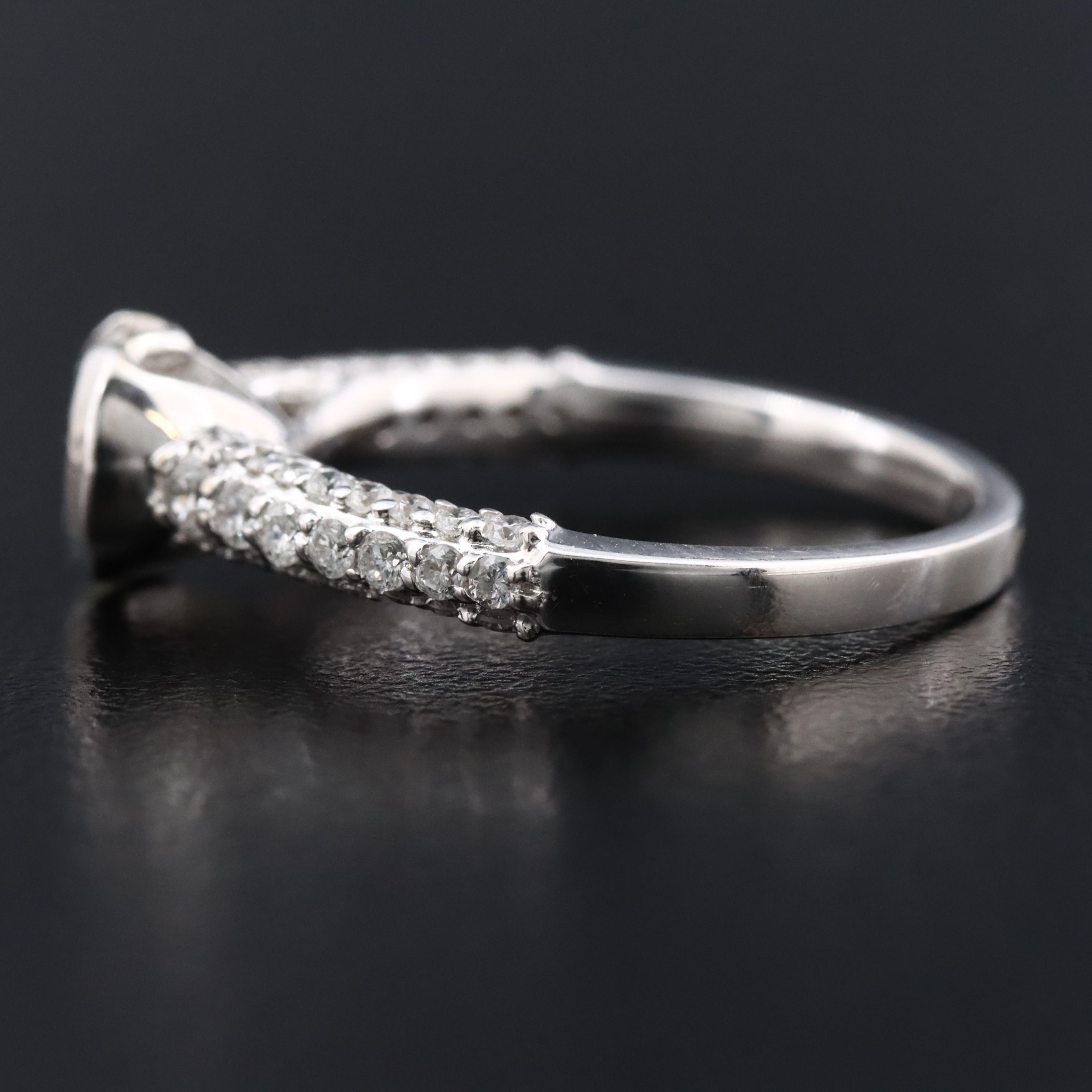 18K 1.28 CTW Diamond Half-Bezel Ring