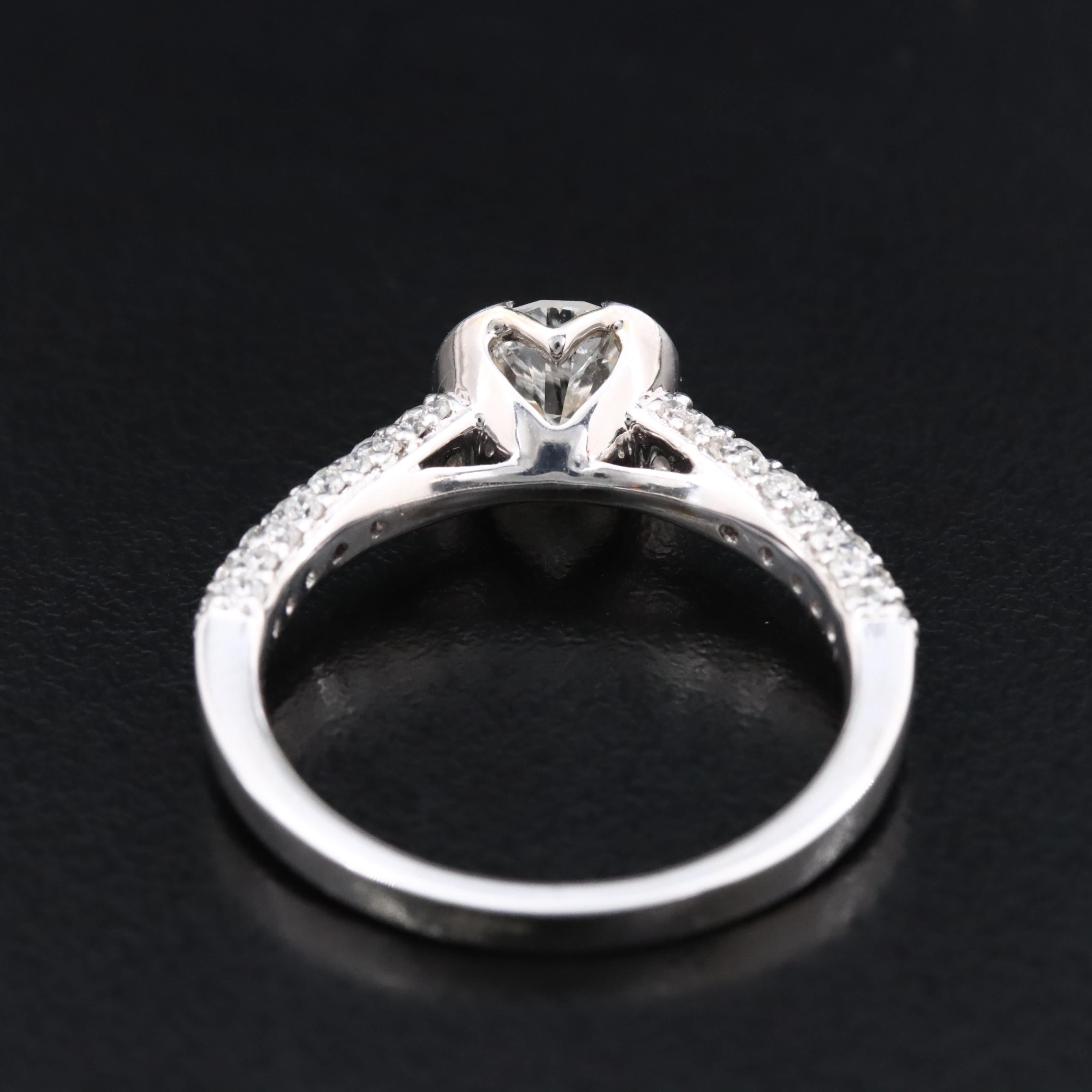 18K 1.28 CTW Diamond Half-Bezel Ring