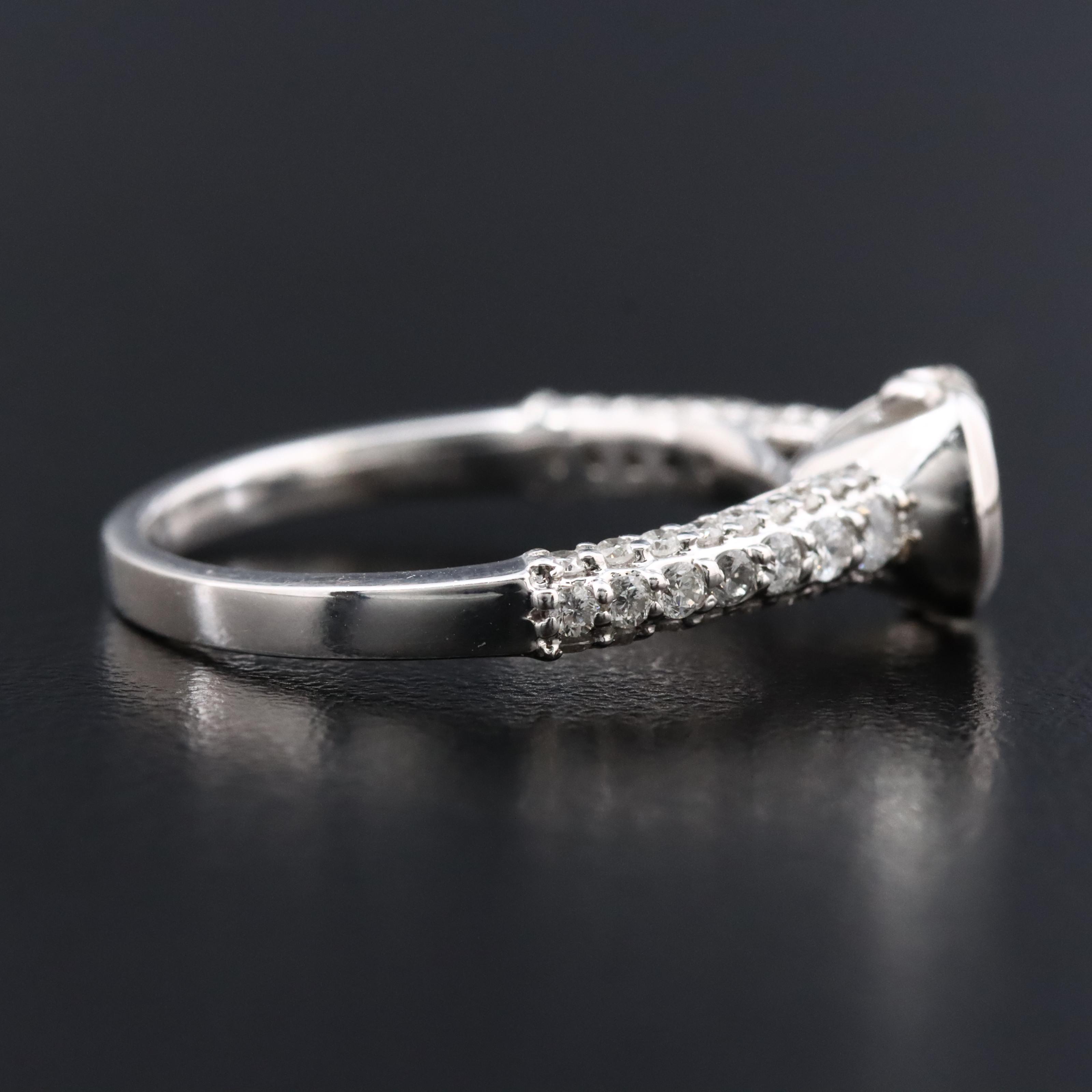 18K 1.28 CTW Diamond Half-Bezel Ring