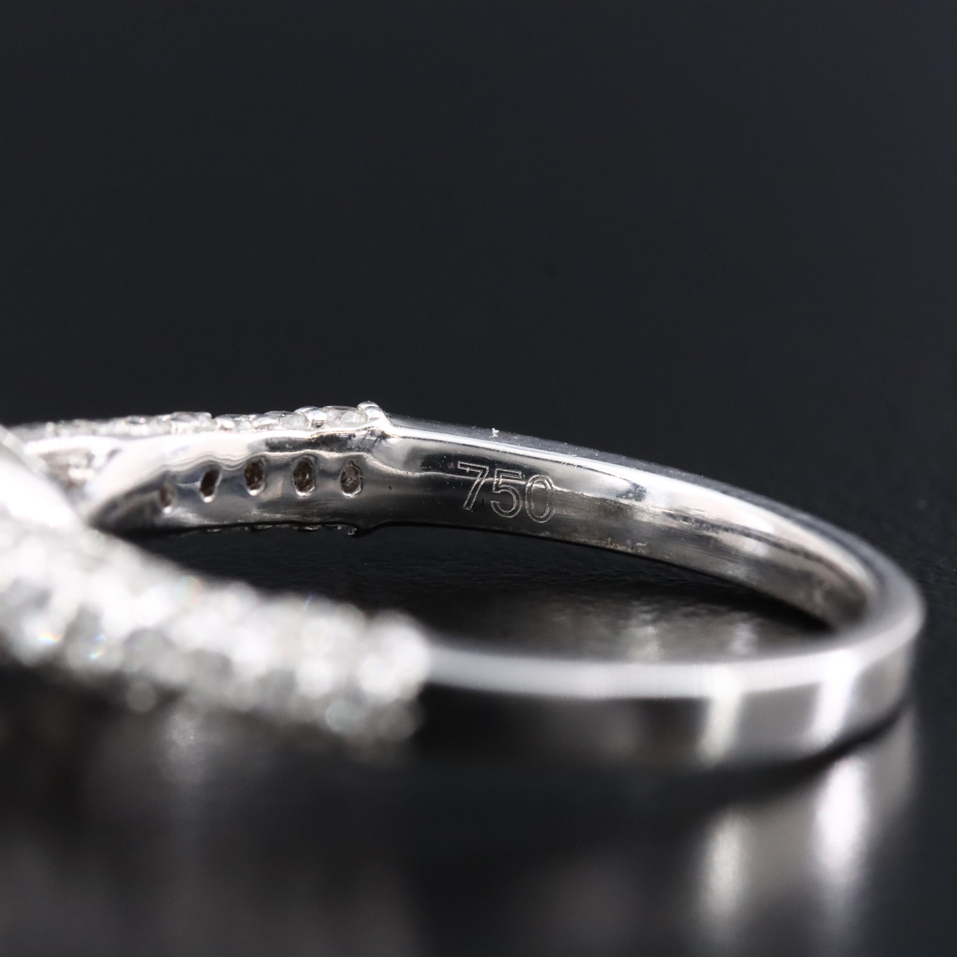 18K 1.28 CTW Diamond Half-Bezel Ring