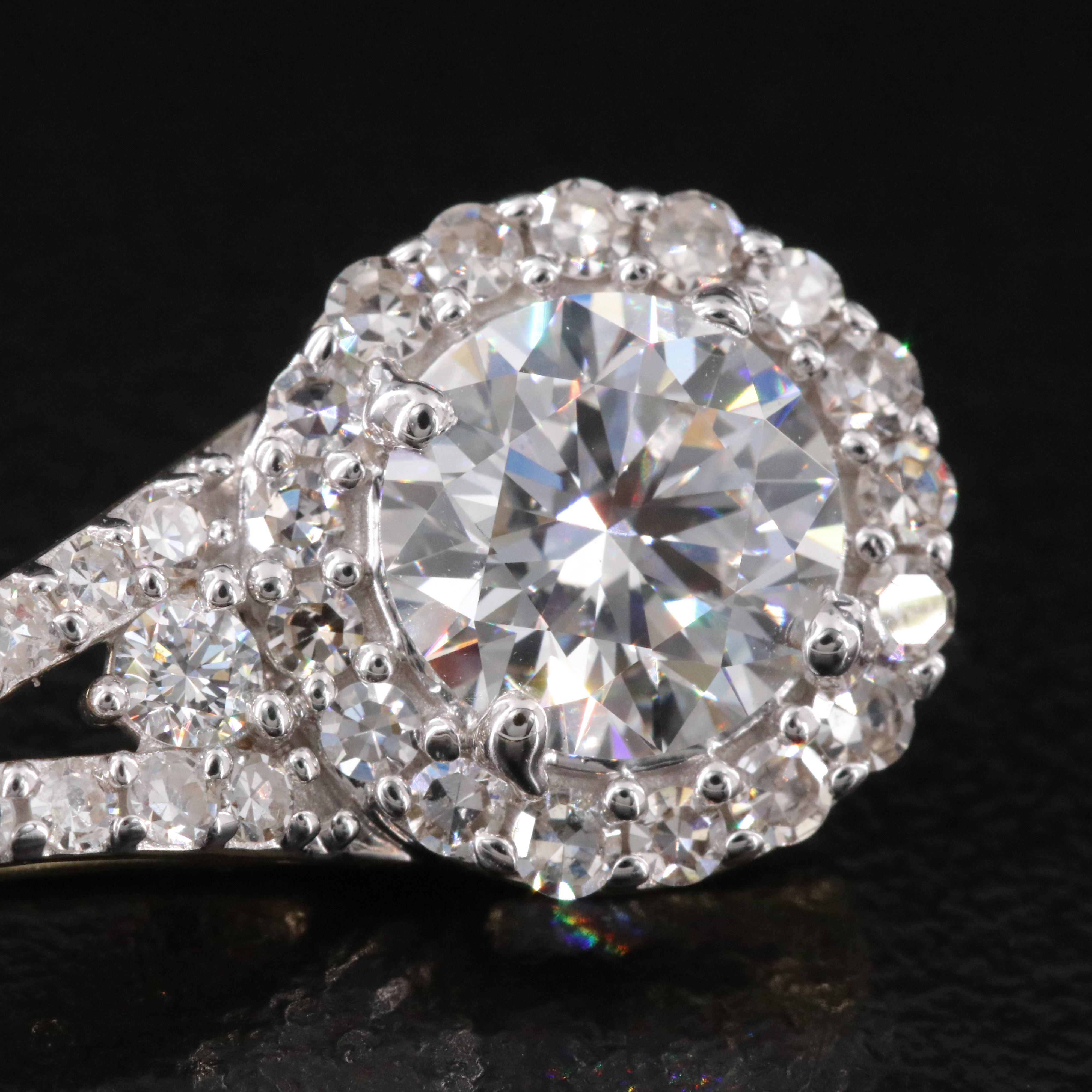 14K 2.09 CTW Lab Grown Diamond Necklace with Online GIA Report