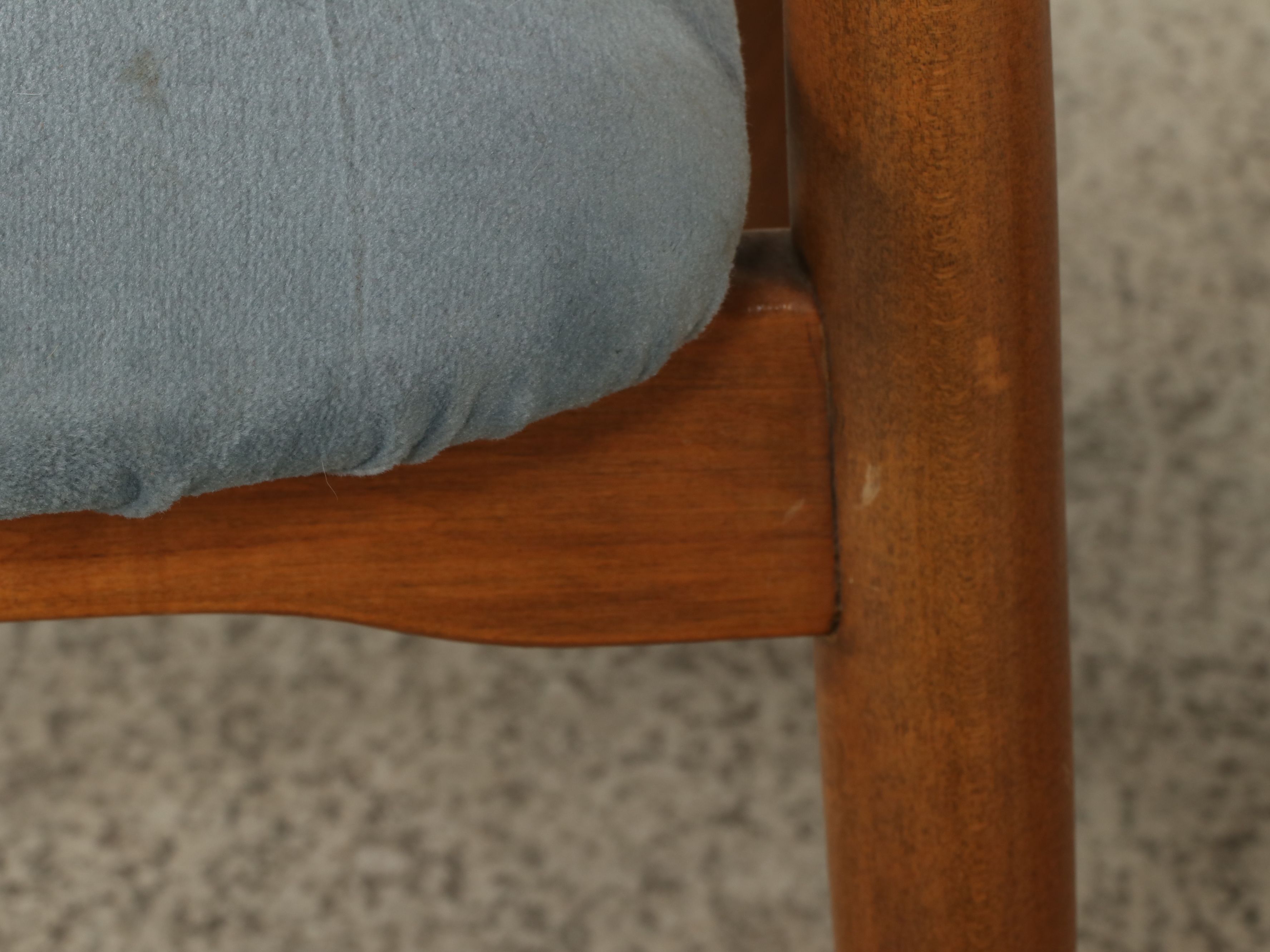 Pair of Danish Modern Style Walnut Armchairs, Mid to Late 20th Century