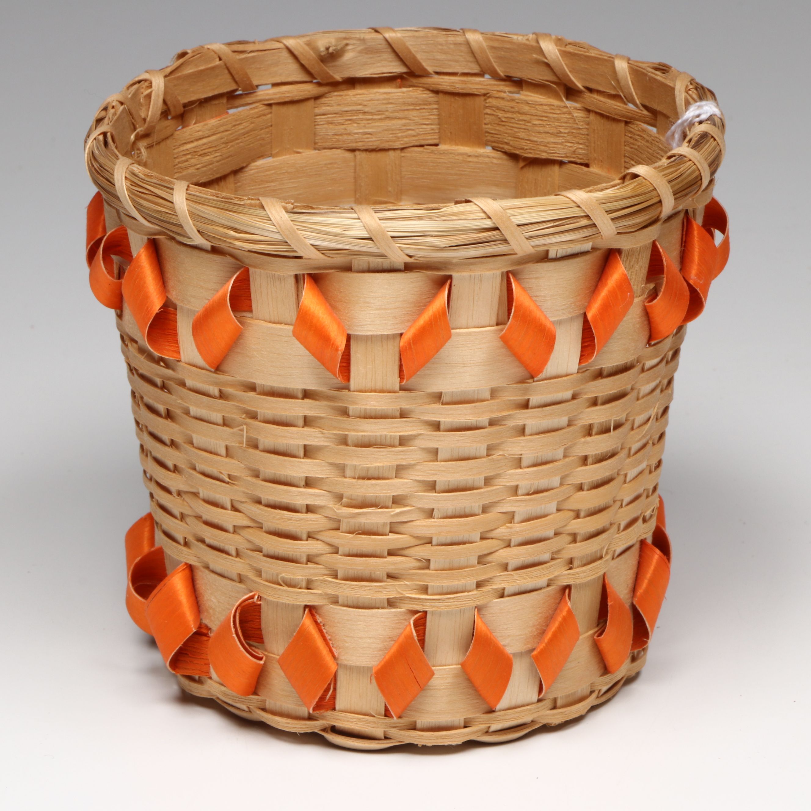 Florence Benedict Mohawk Sweetgrass Basket with Other Maliseet Vessel