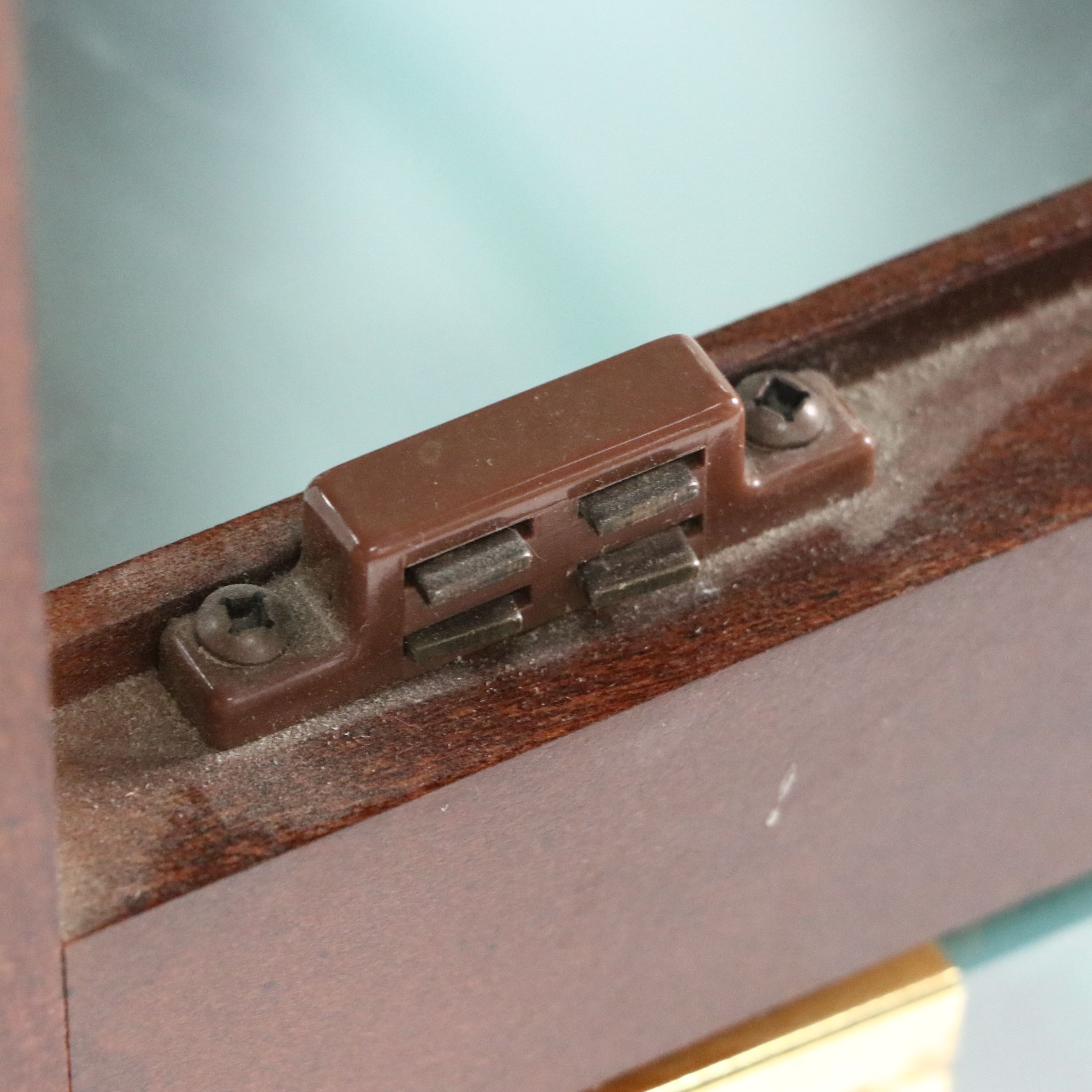 Edwardian Style Mahogany Finish Glass Front Curio Cabinet