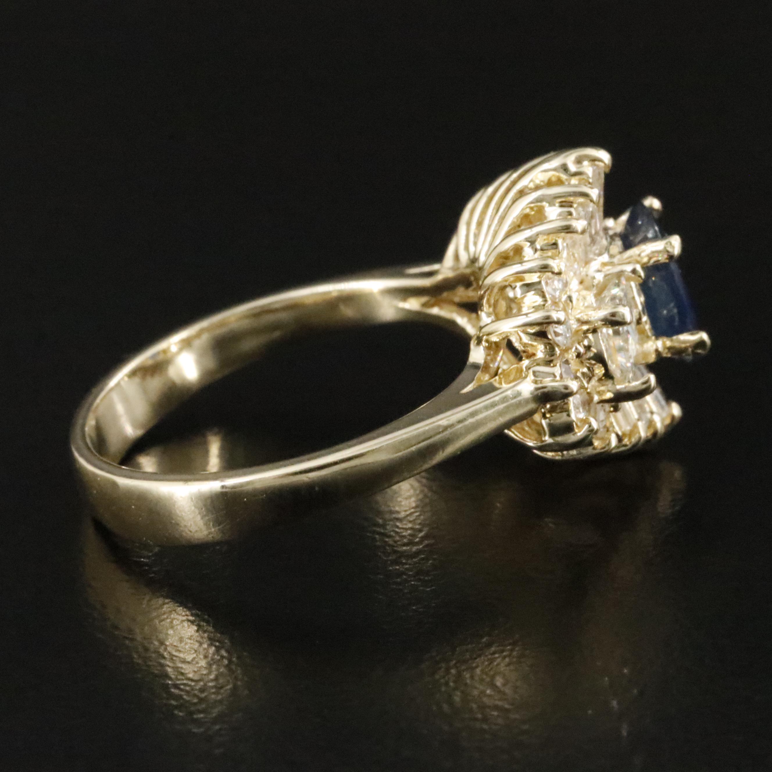 14K Sapphire and 1.03 CTW Diamond Ring