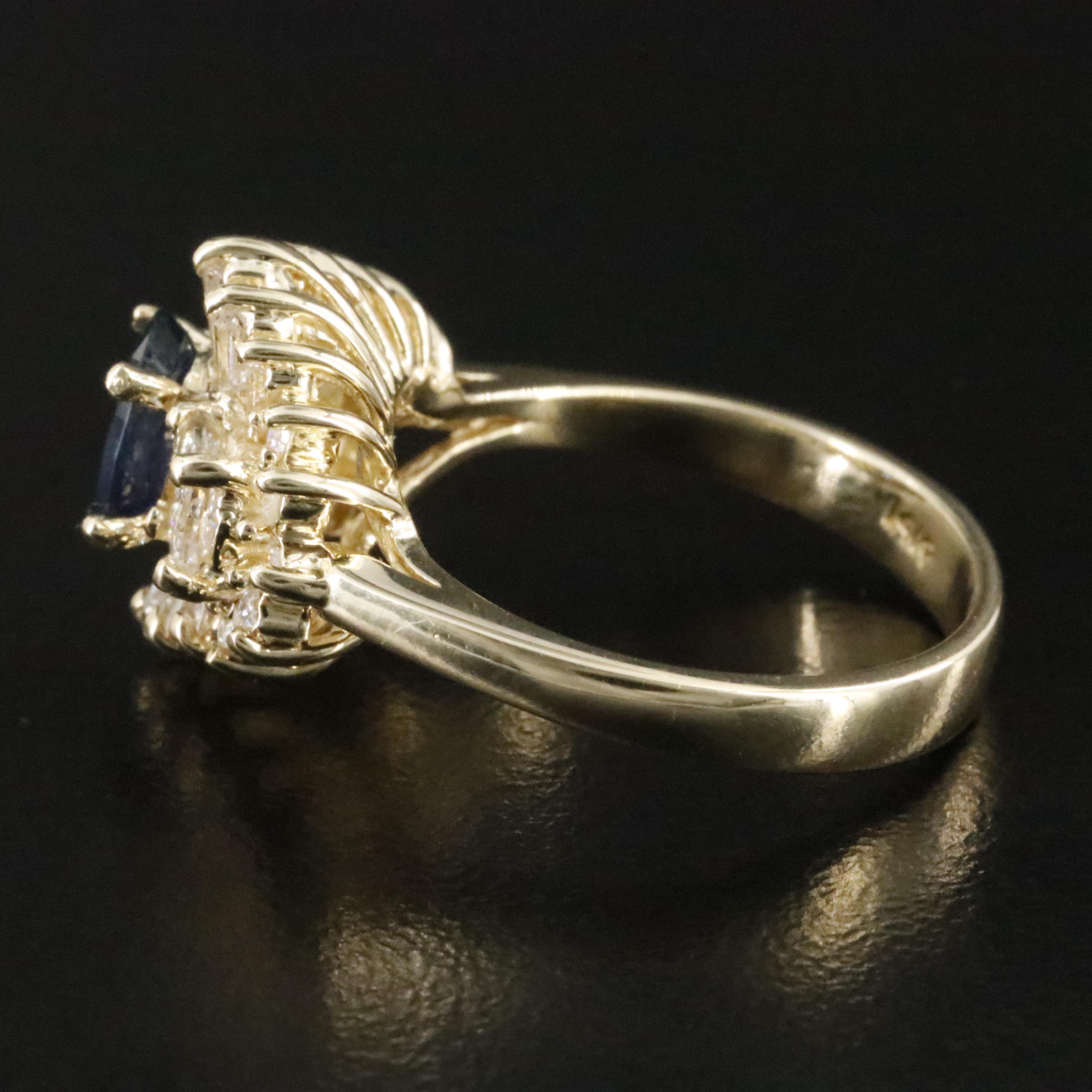 14K Sapphire and 1.03 CTW Diamond Ring