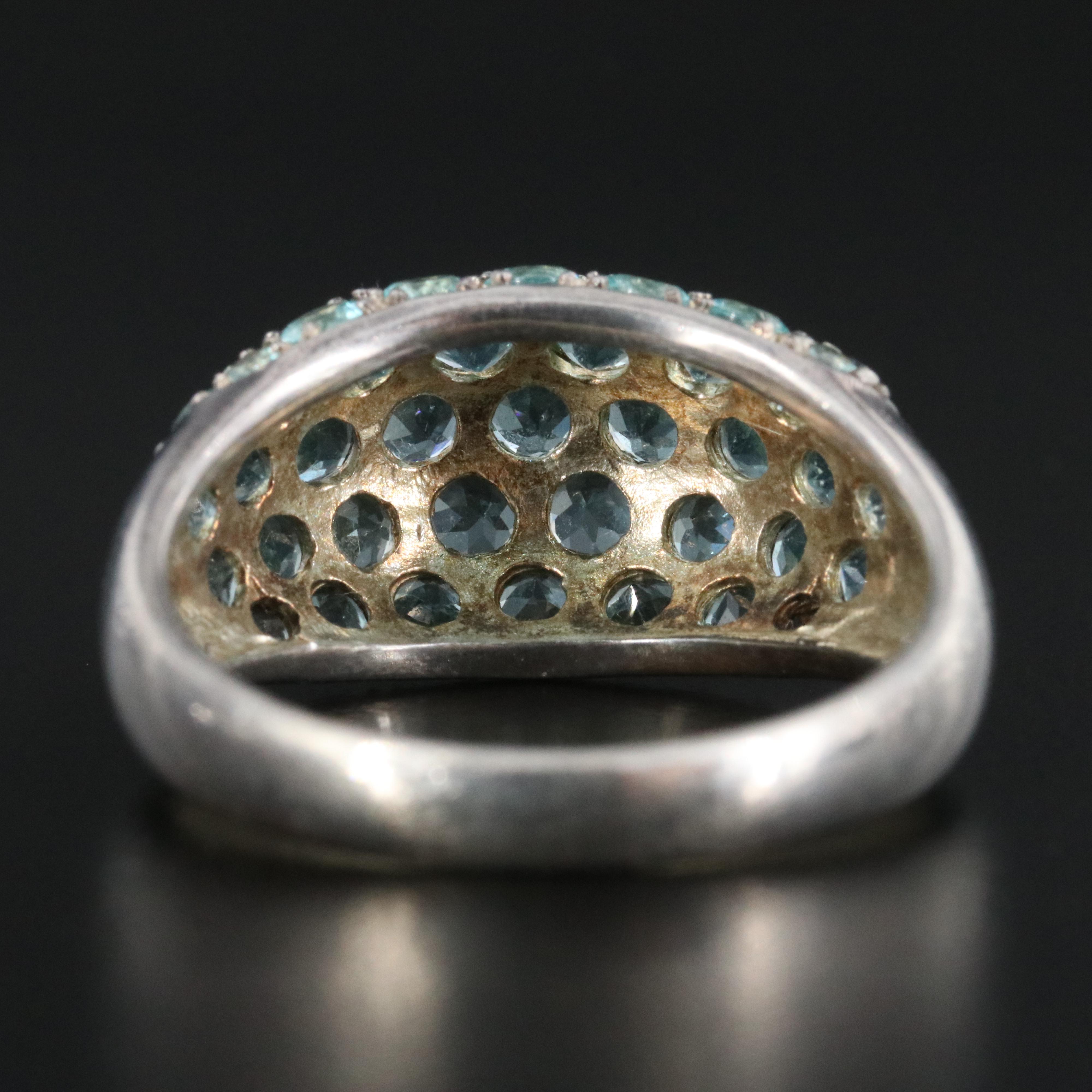 Sterling and Apatite Dome Ring