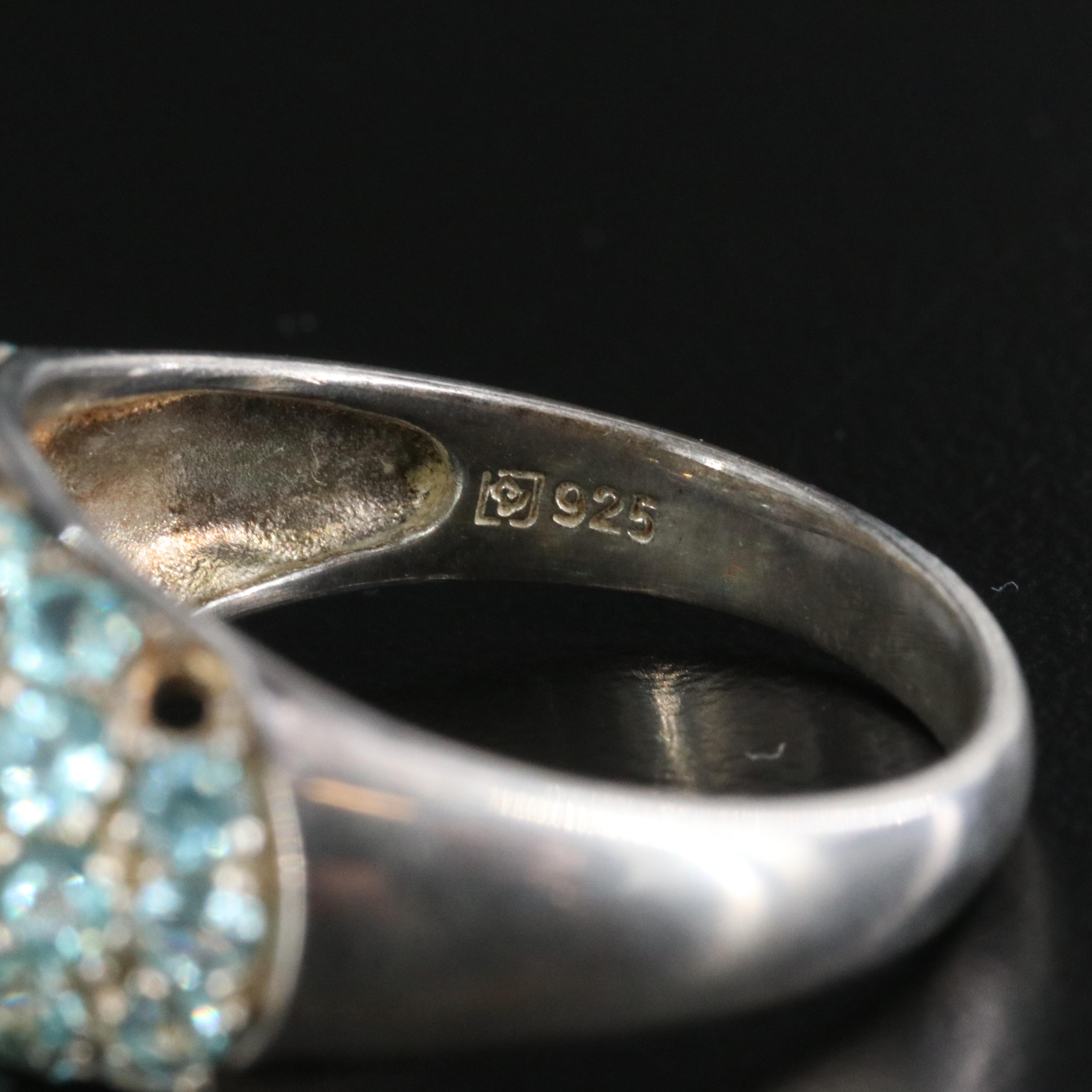 Sterling and Apatite Dome Ring