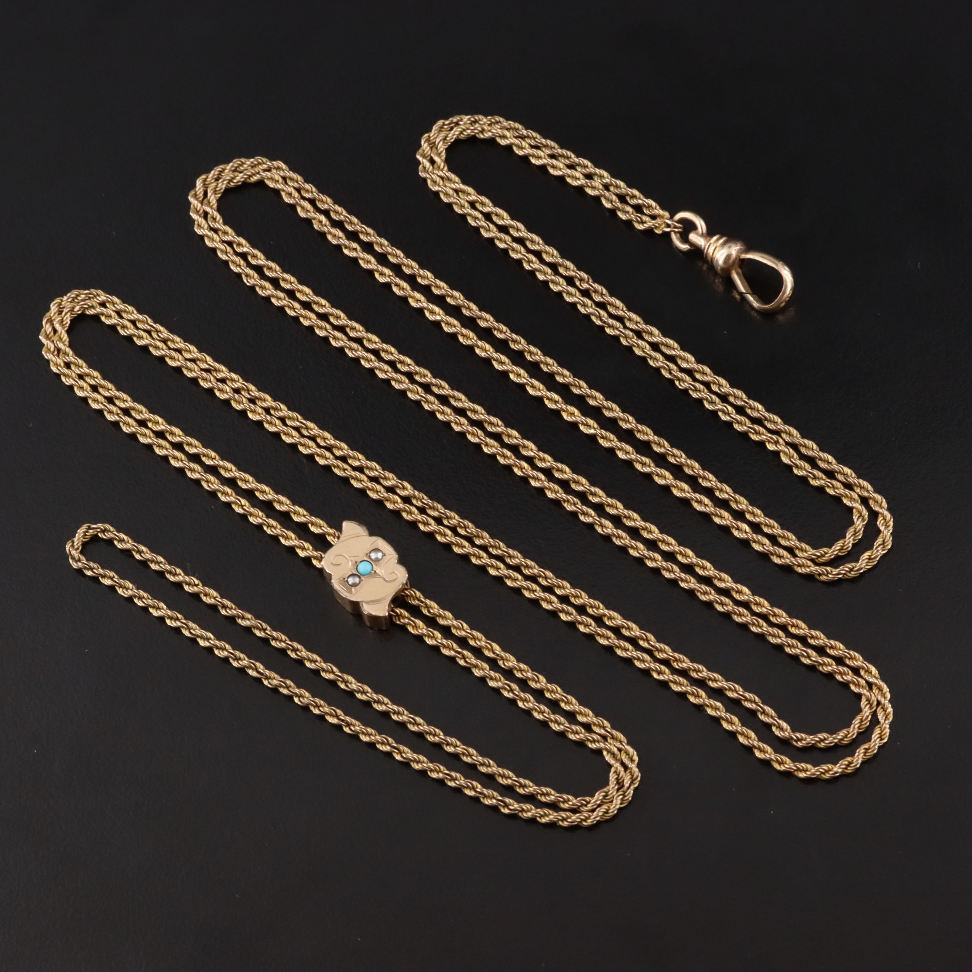 R.F. Simmons Co. Gold-Filled Watch Guard Chain, Early 1900s