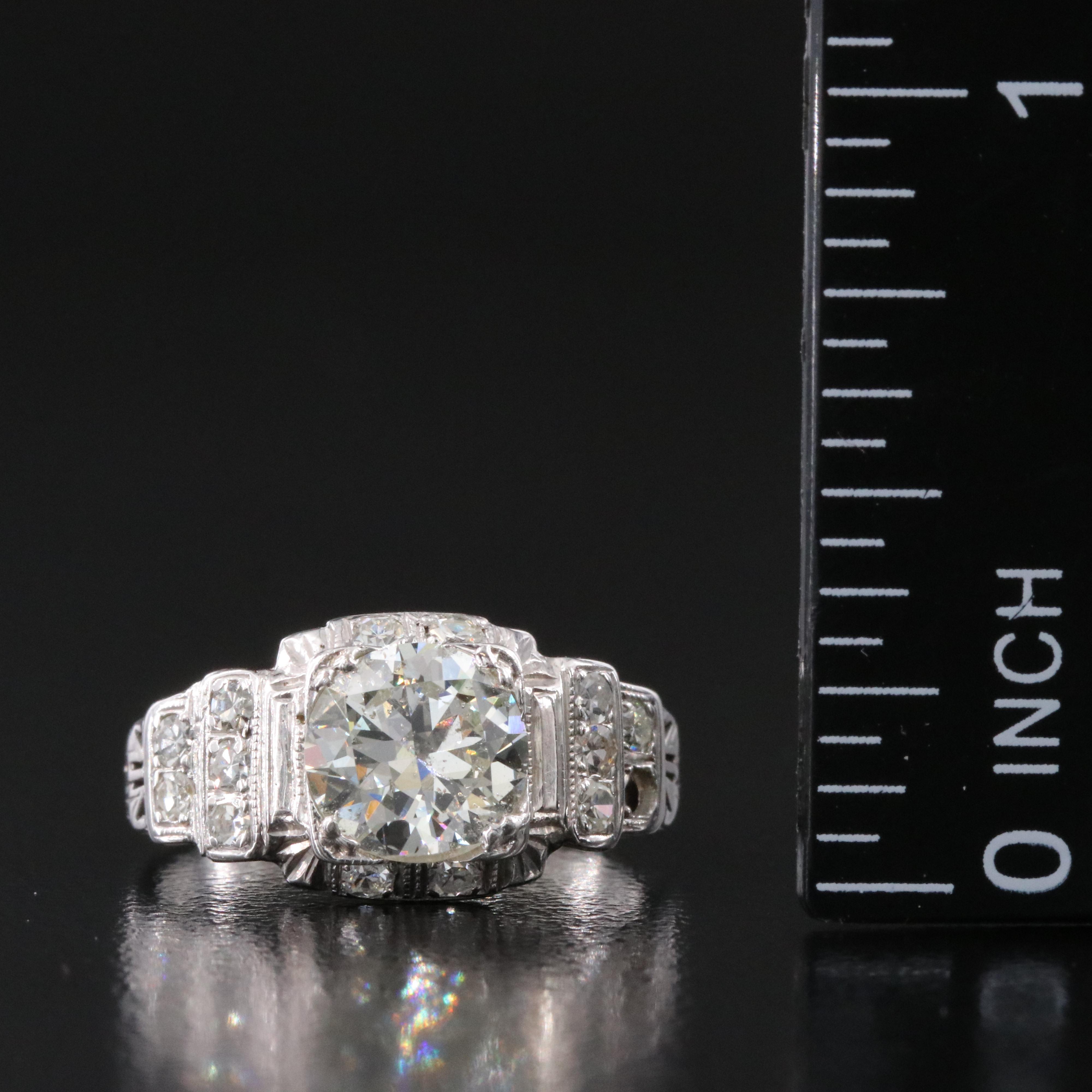 Art Deco 18K and 14K 1.51 CTW Diamond Ring