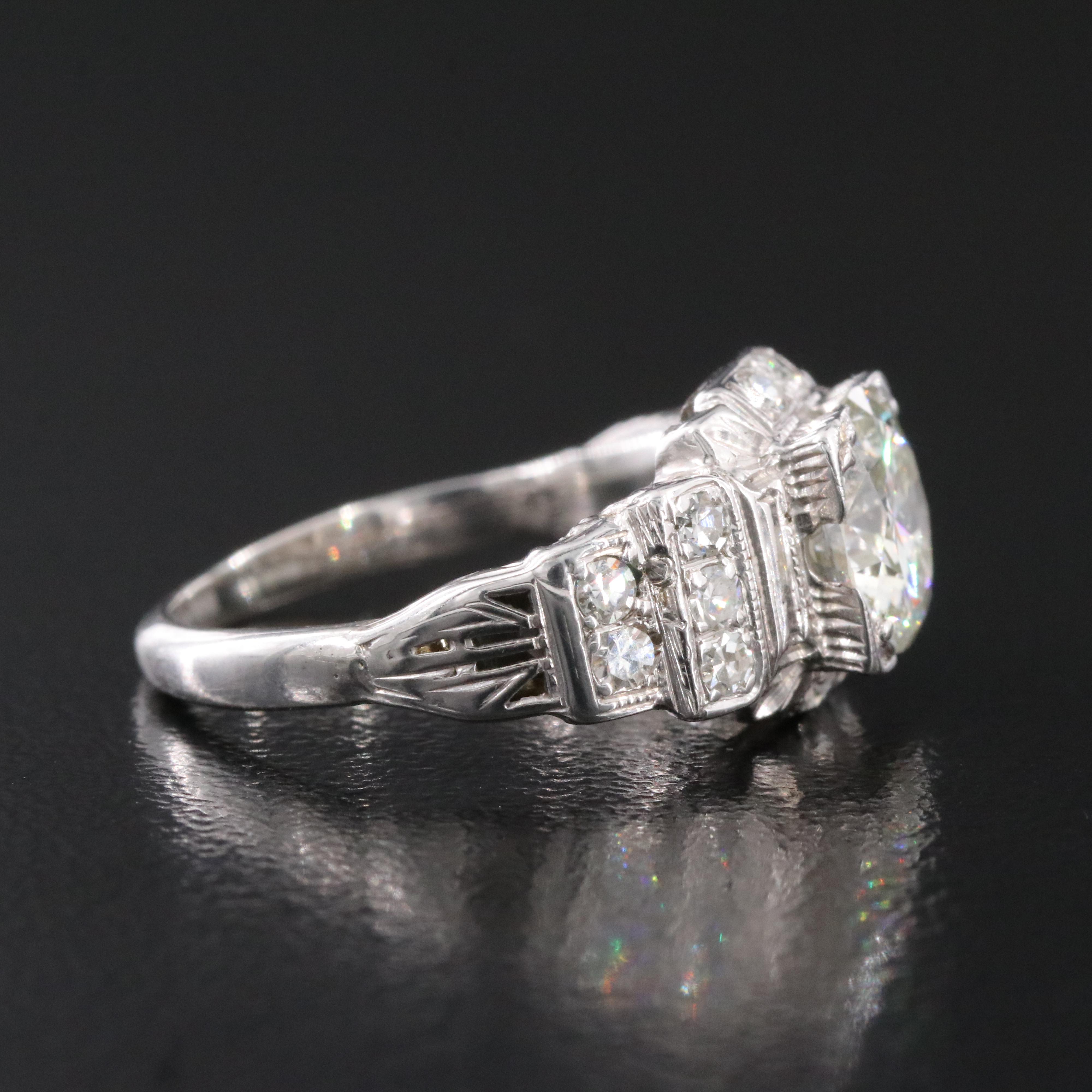 Art Deco 18K and 14K 1.51 CTW Diamond Ring