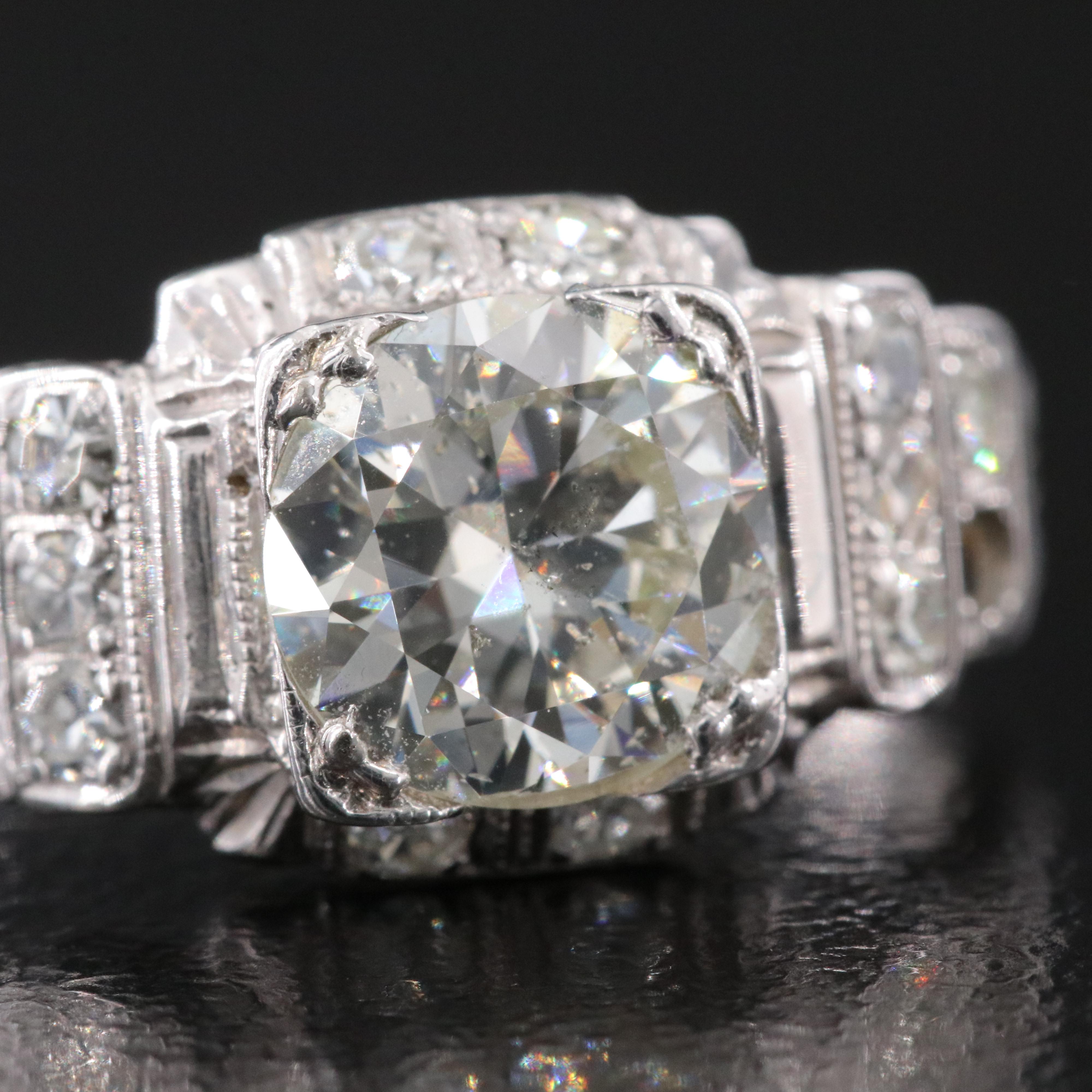 Art Deco 18K and 14K 1.51 CTW Diamond Ring