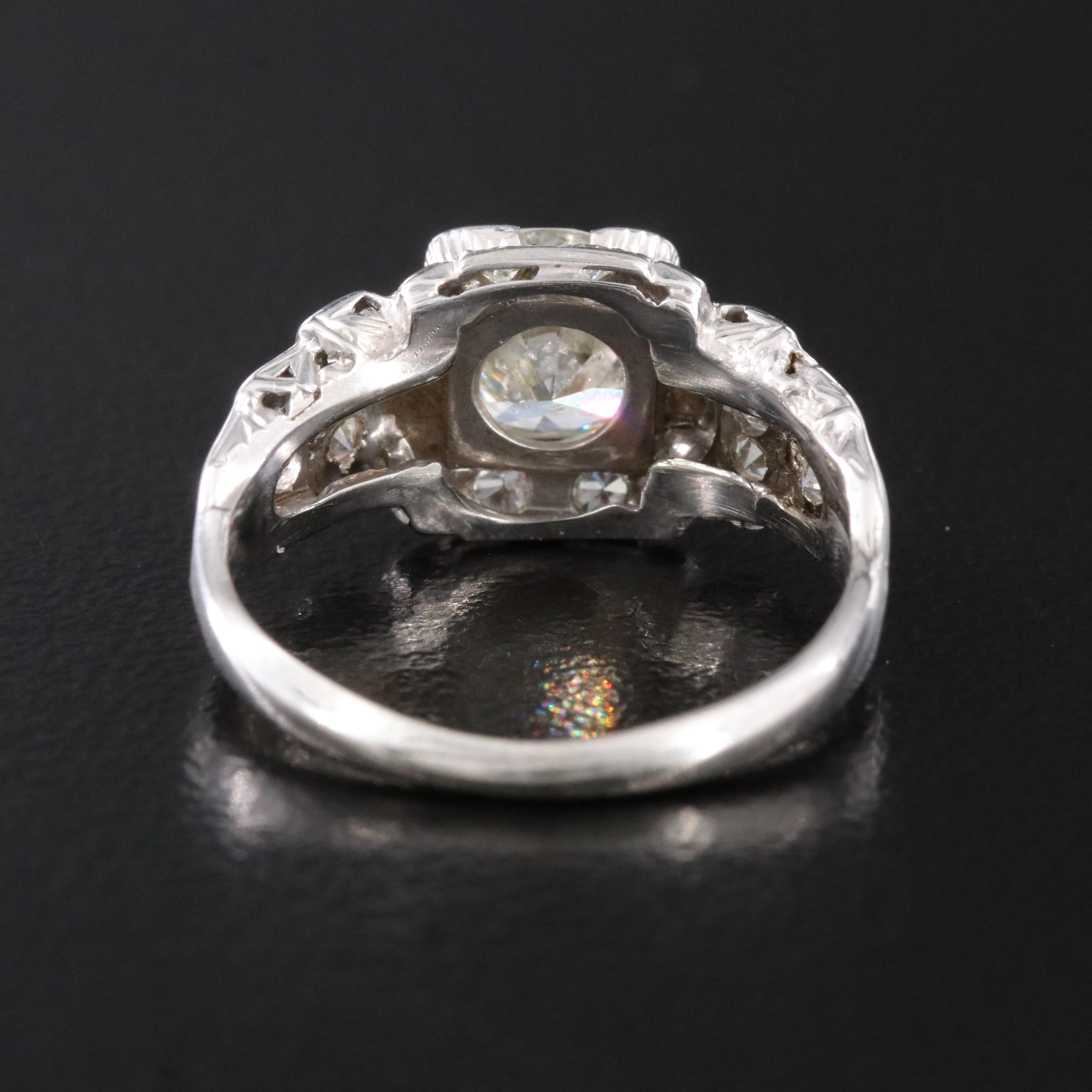 Art Deco 18K and 14K 1.51 CTW Diamond Ring