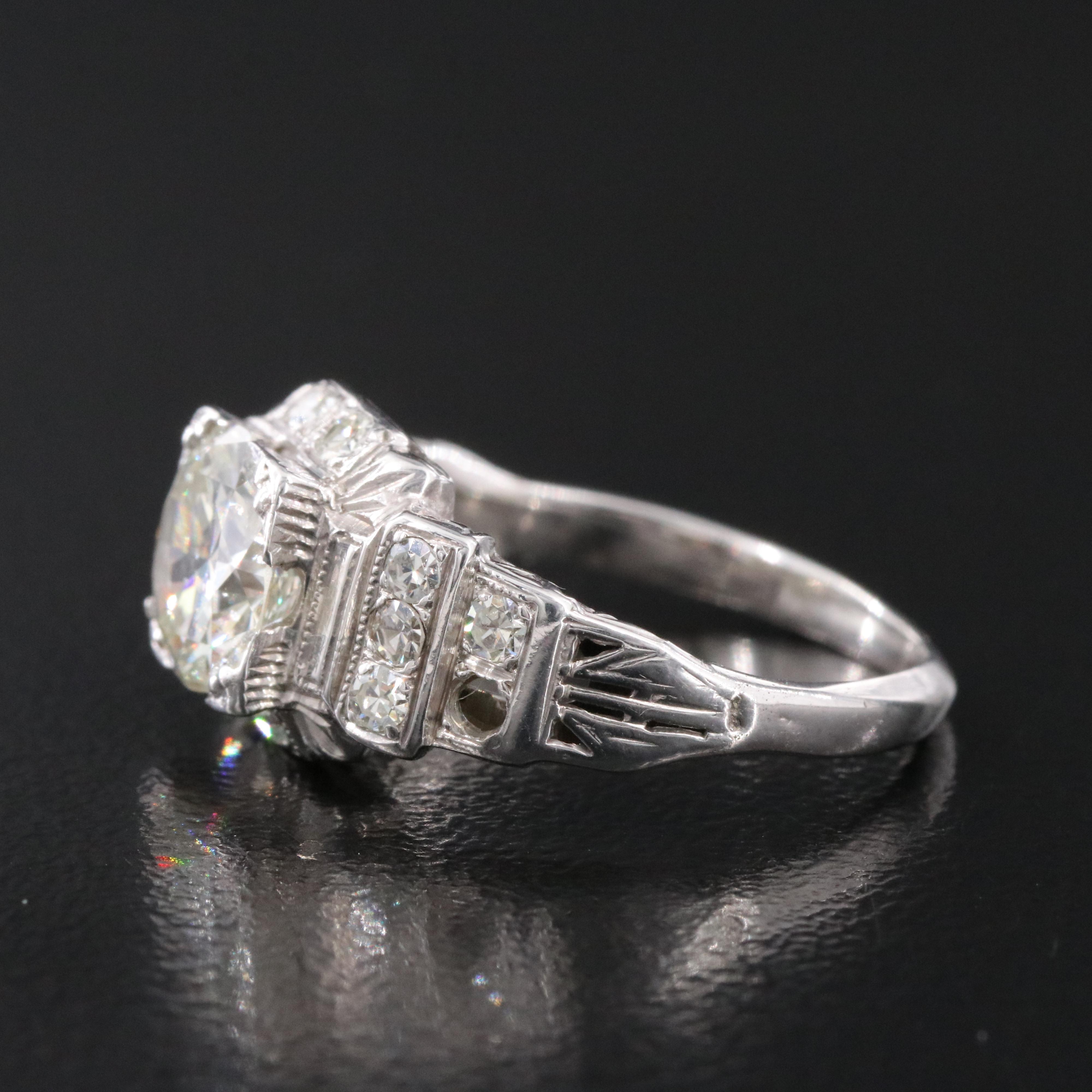 Art Deco 18K and 14K 1.51 CTW Diamond Ring