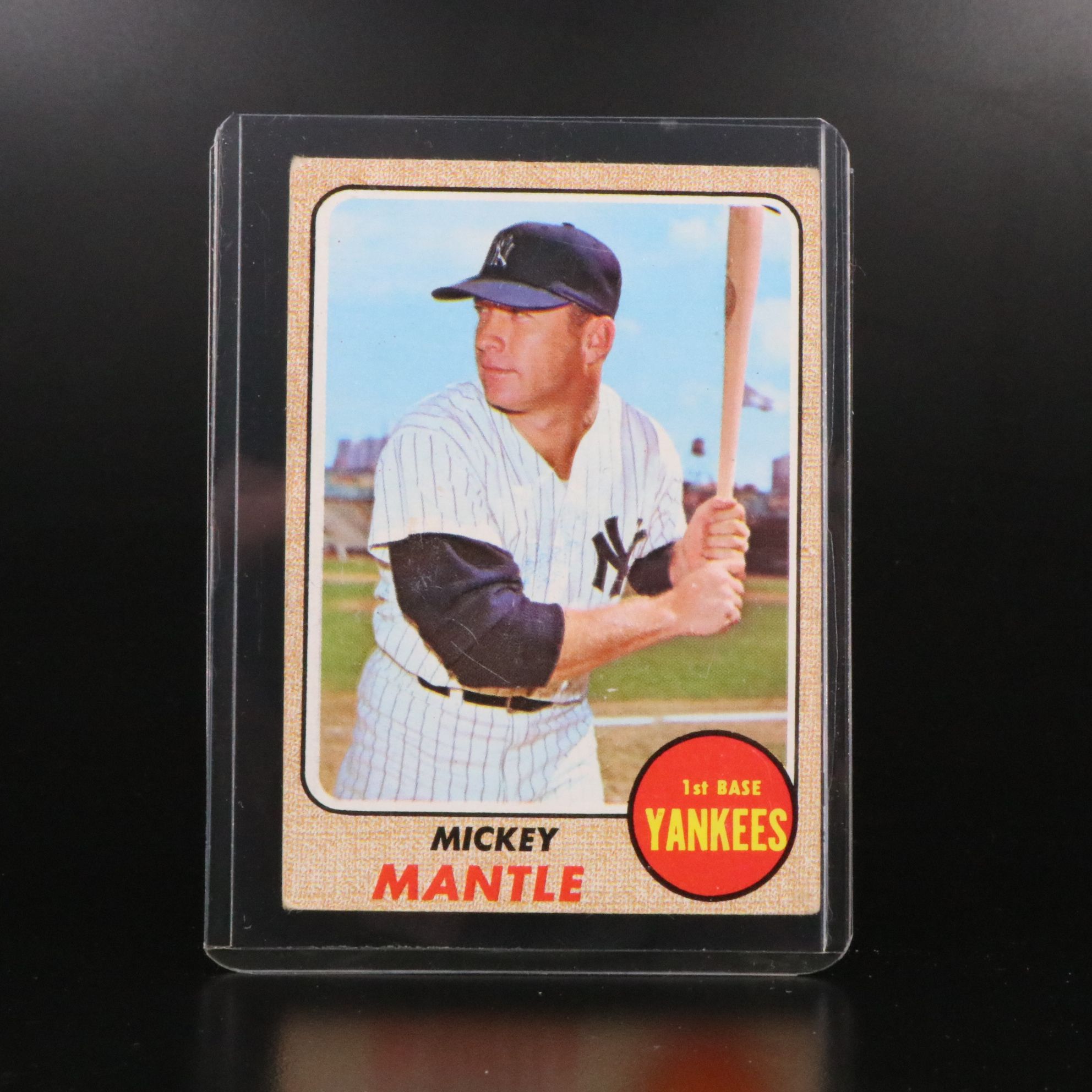 1968 Topps Mickey Mantle New York Yankees Baseball Card