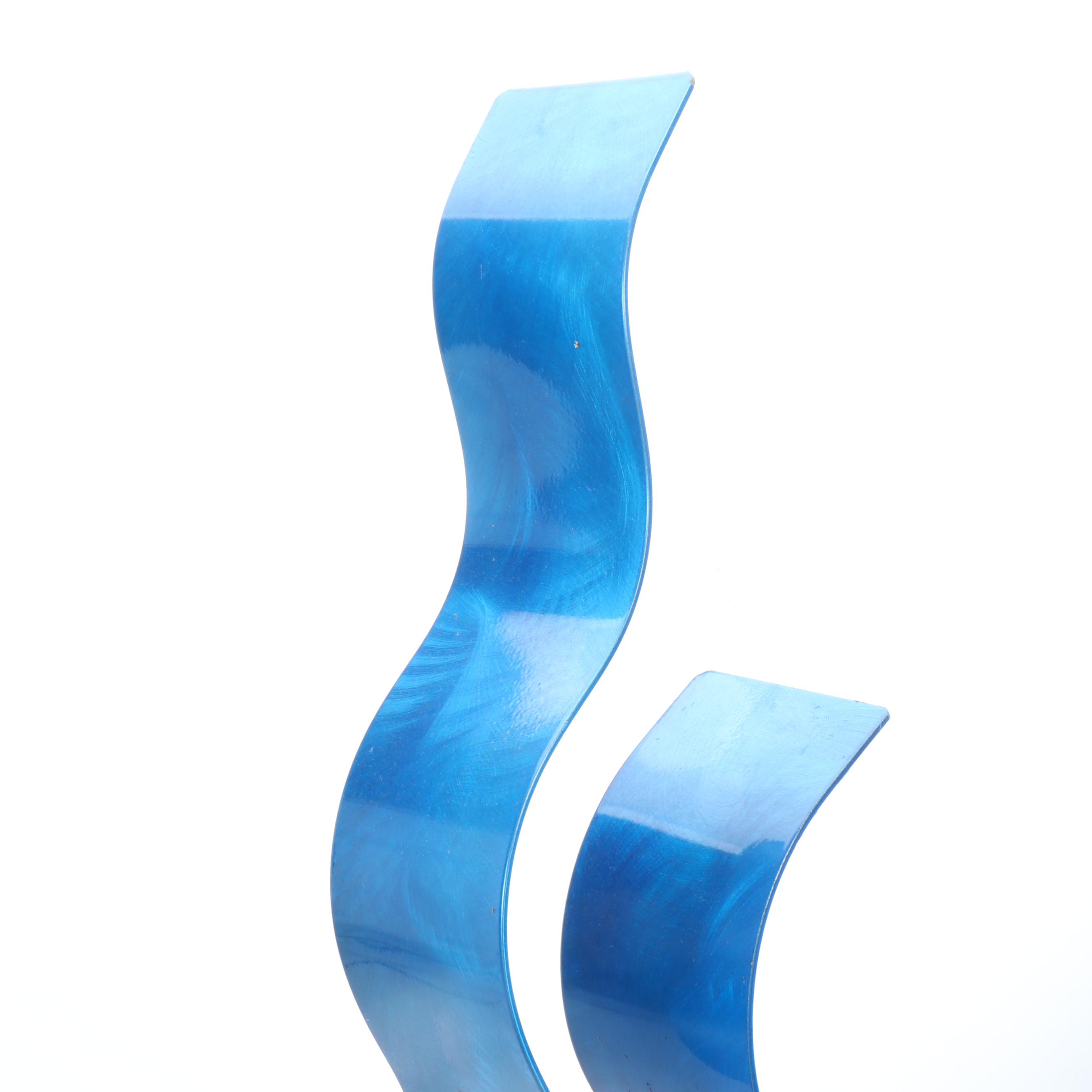 Jon Allen Abstract Aluminum Sculpture with Blue Finish, 2018