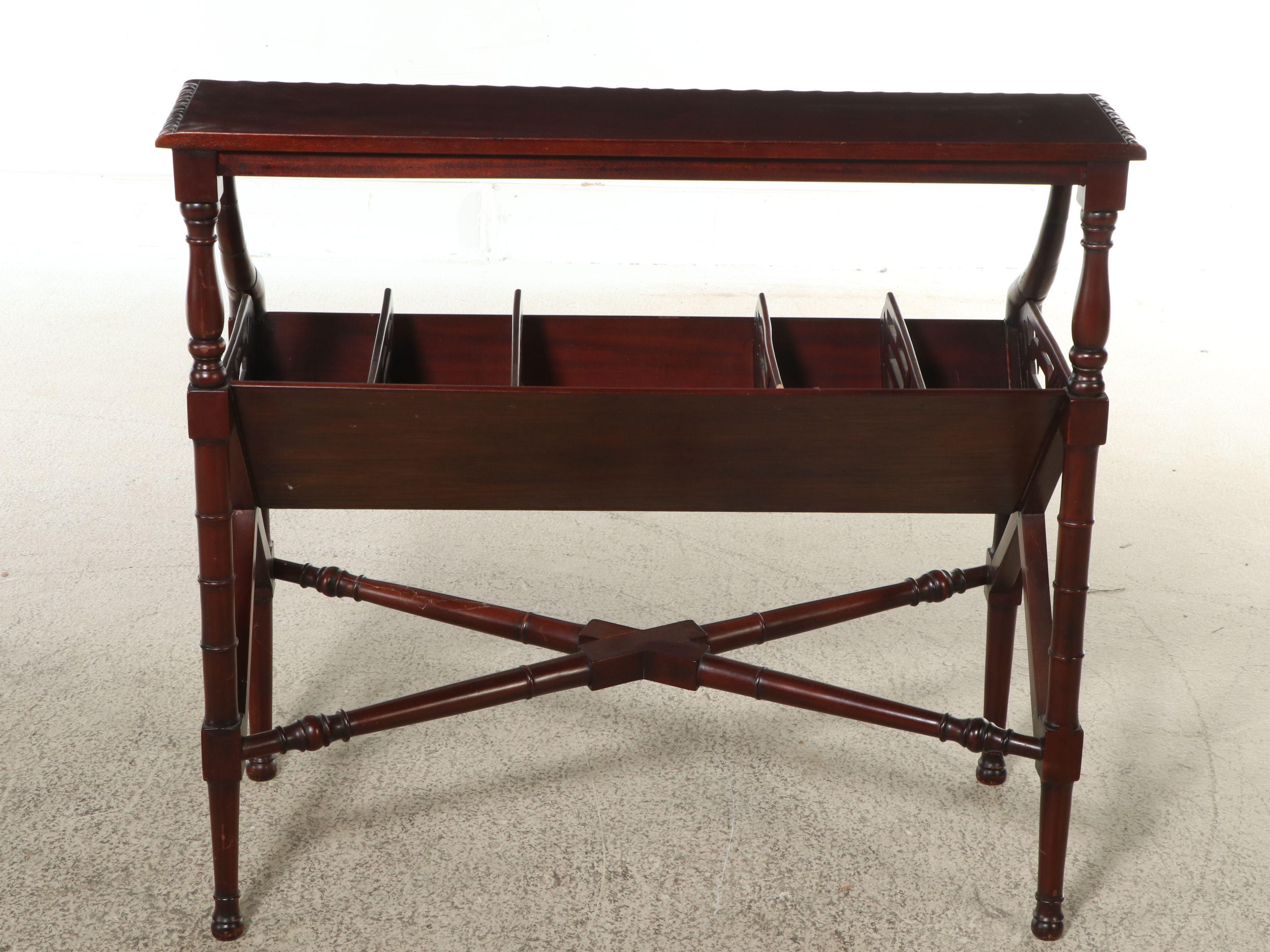 Chinese Chippendale Style Mahogany Book Table