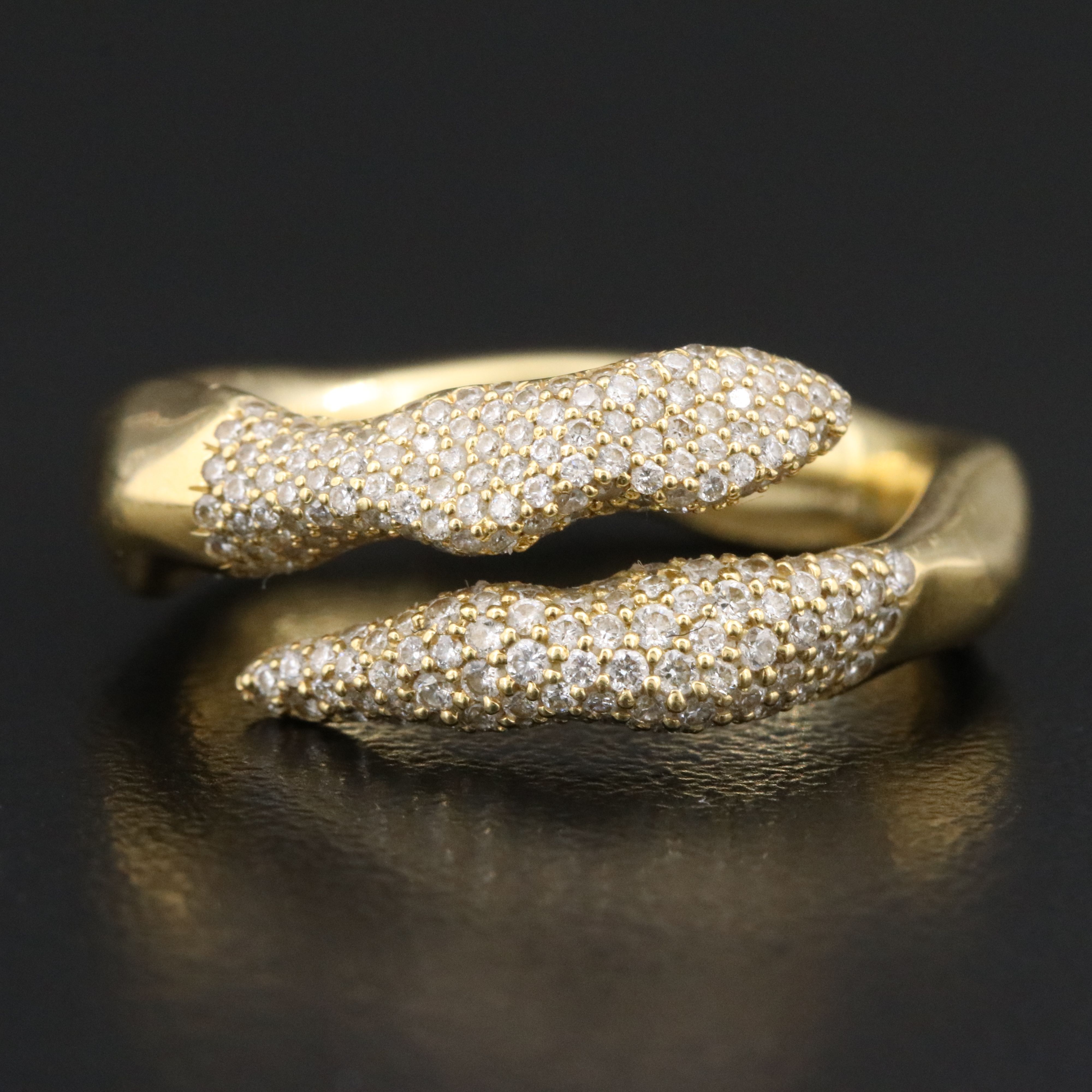 Ippolita Stardust Squiggle 18K 0.67 CTW Diamond Ring