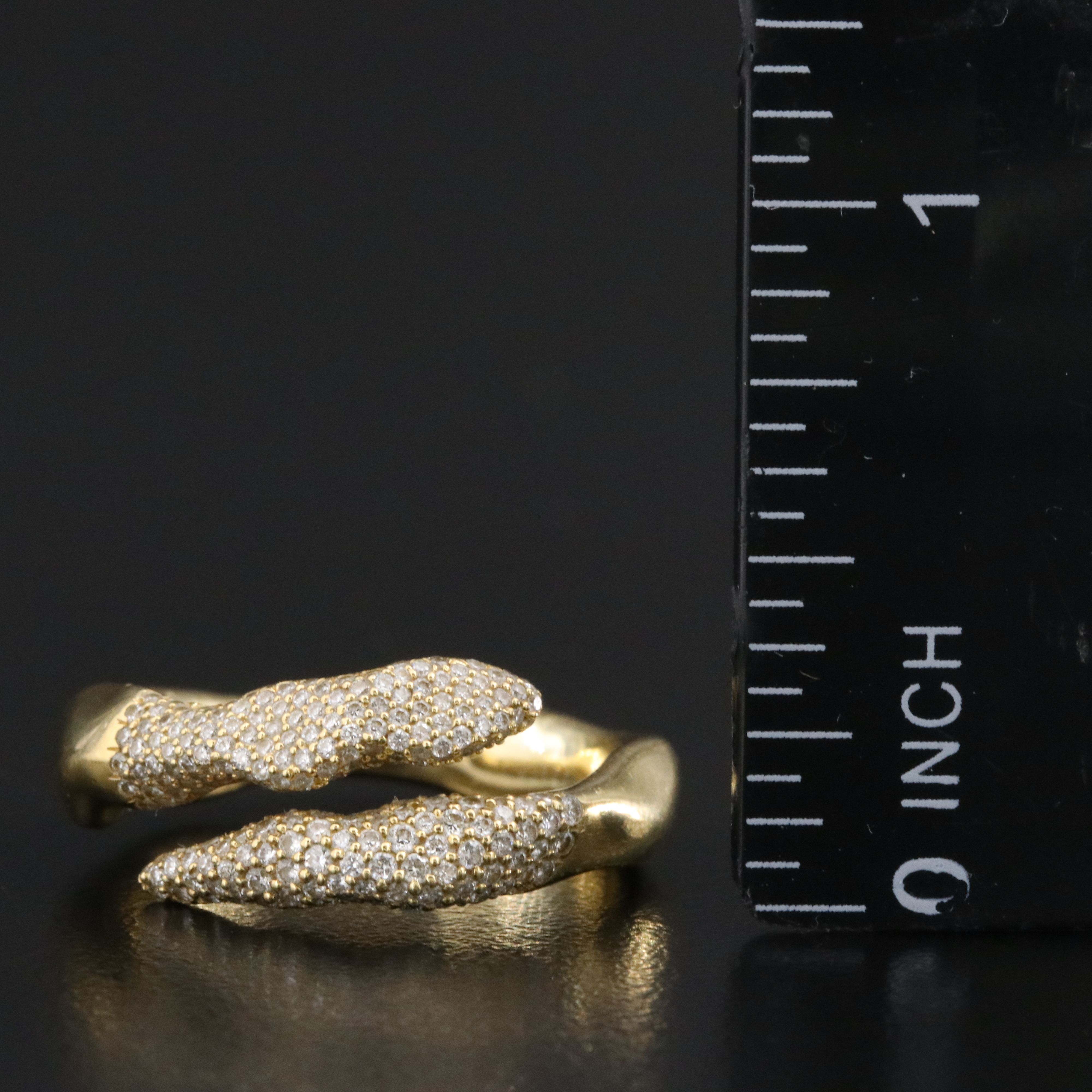 Ippolita Stardust Squiggle 18K 0.67 CTW Diamond Ring